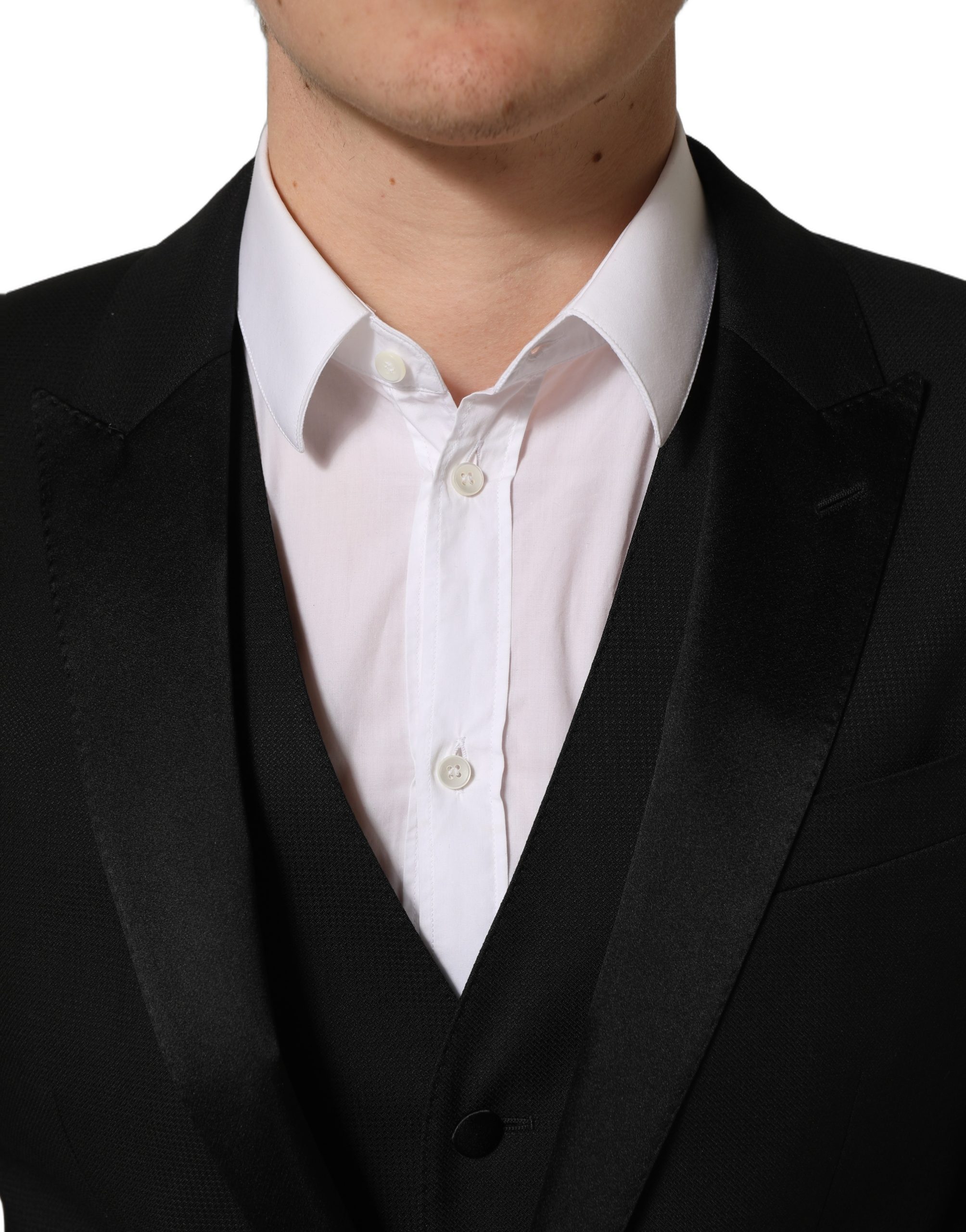Dolce & Gabbana Dark Gray MARTINI Slim Fit Formal 3 Piece Suit - Image 6