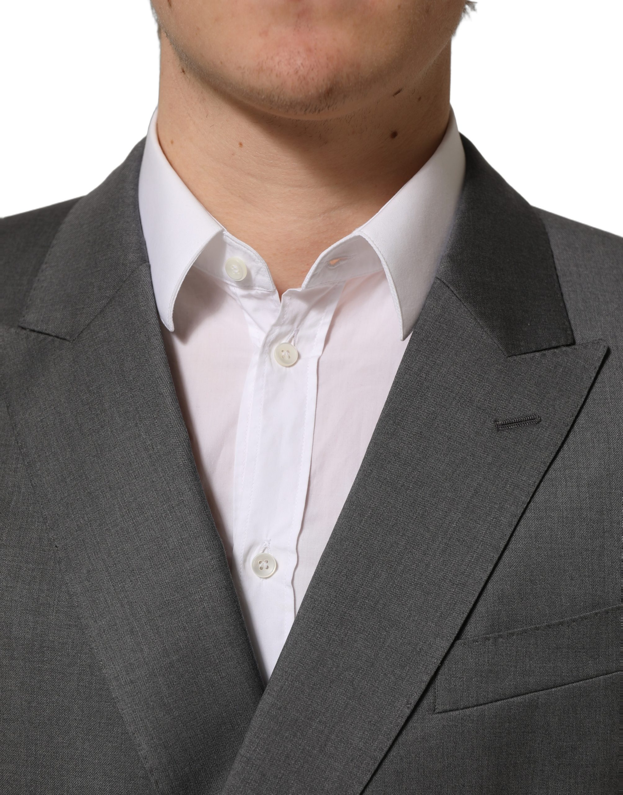 Dolce & Gabbana Gray MARTINI Slim Fit Formal 2Piece Men Suit - Image 3
