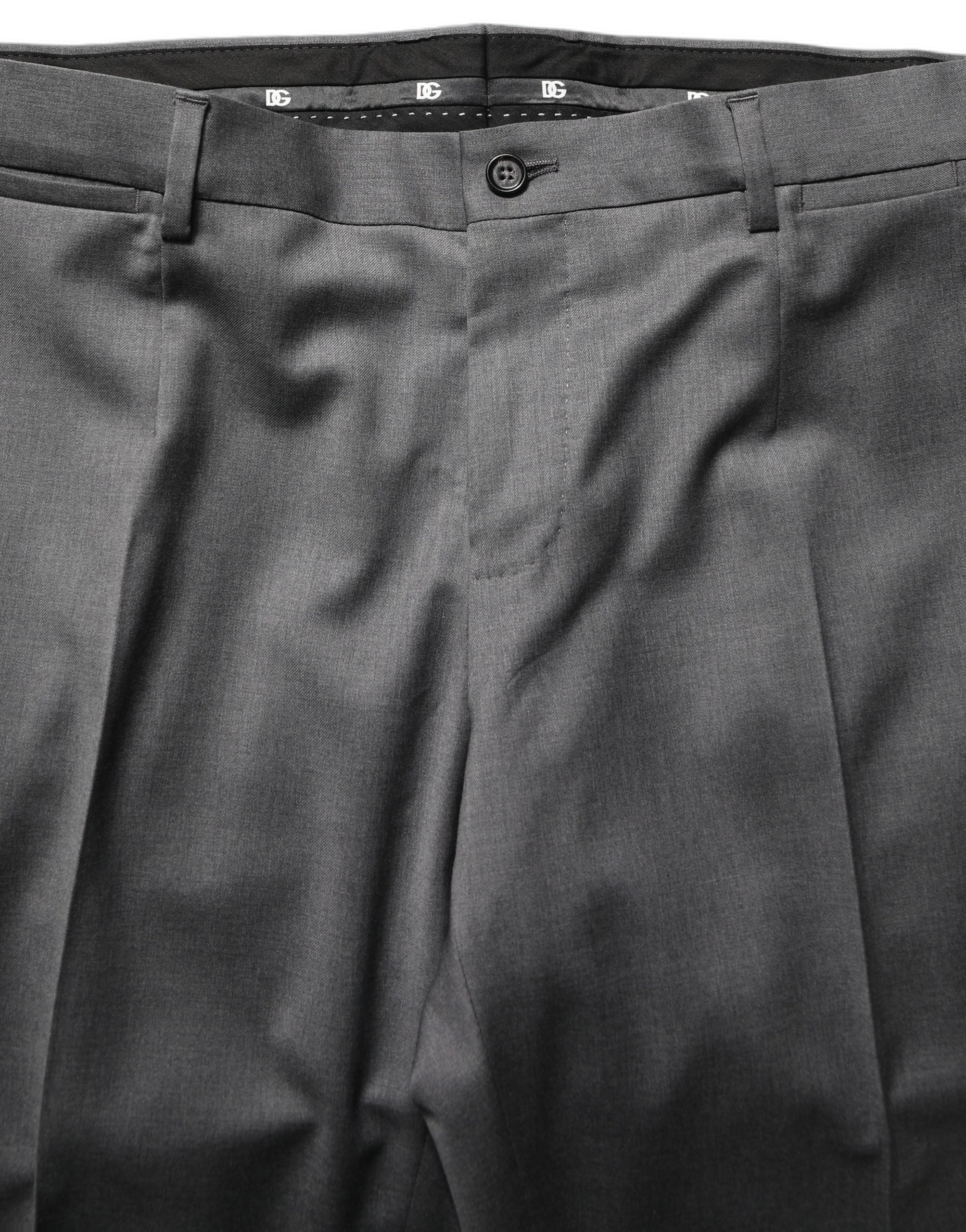 Dolce & Gabbana Gray MARTINI Slim Fit Formal 2Piece Men Suit - Image 5