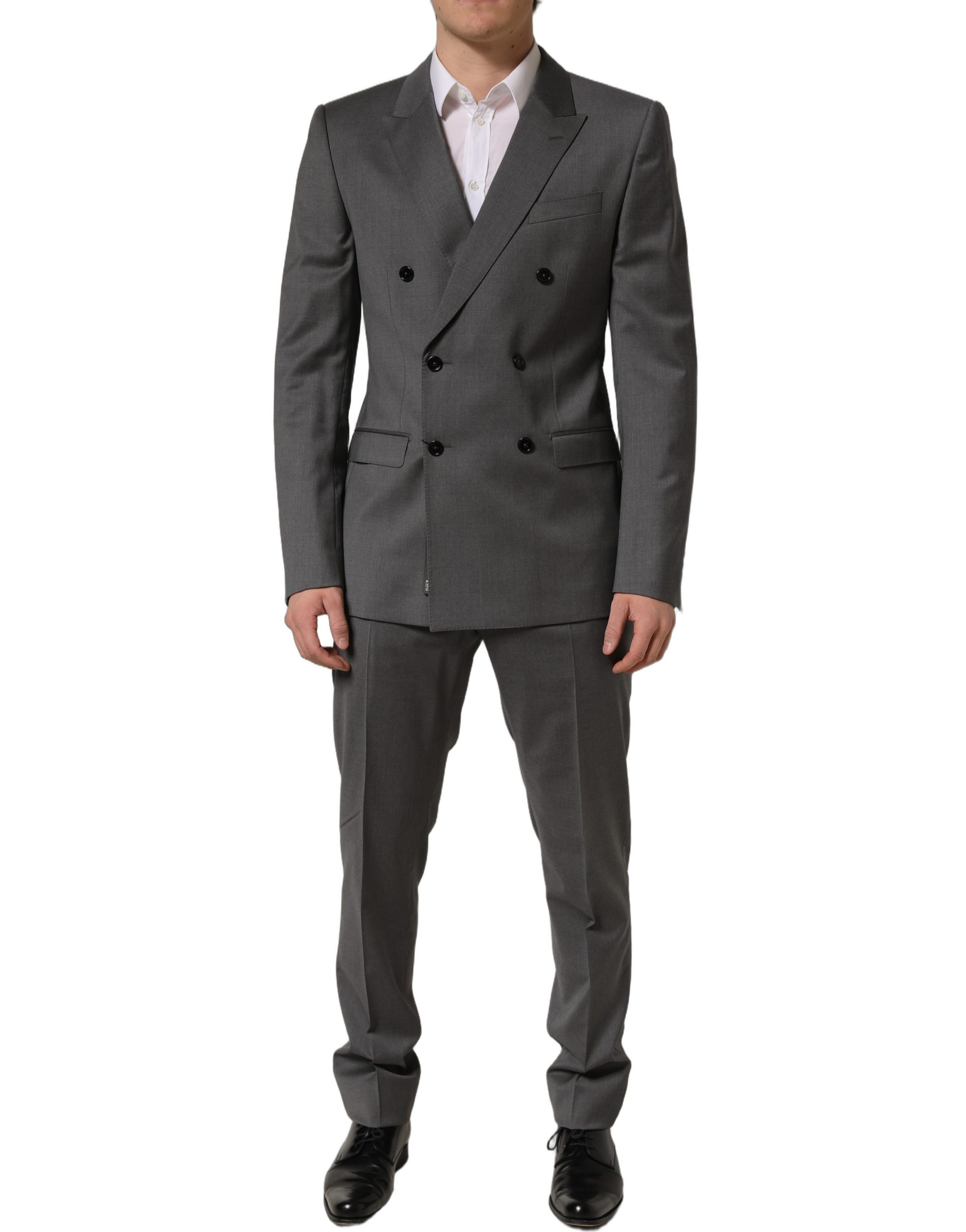 Dolce & Gabbana Gray MARTINI Slim Fit Formal 2Piece Men Suit - Image 6