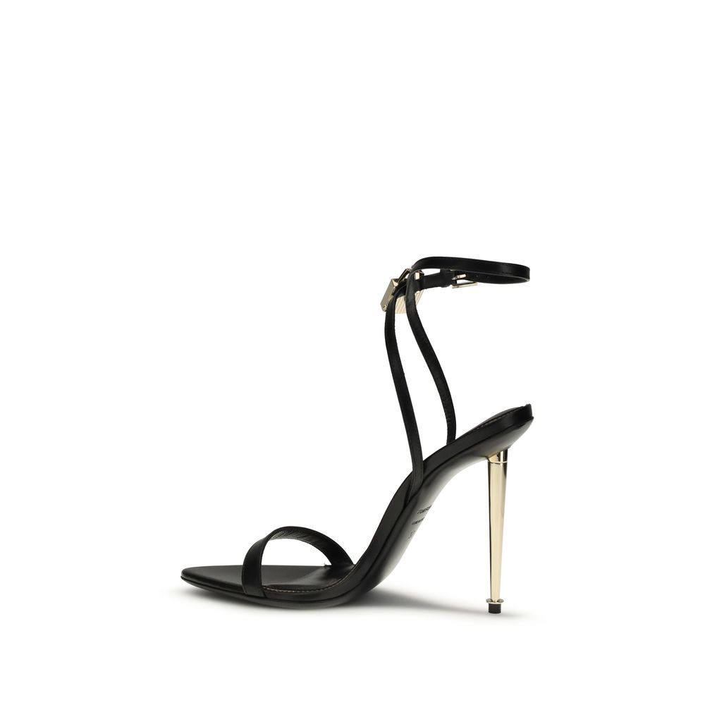Tom Ford Black Goatskin Stiletto Heel Sandals - Image 3