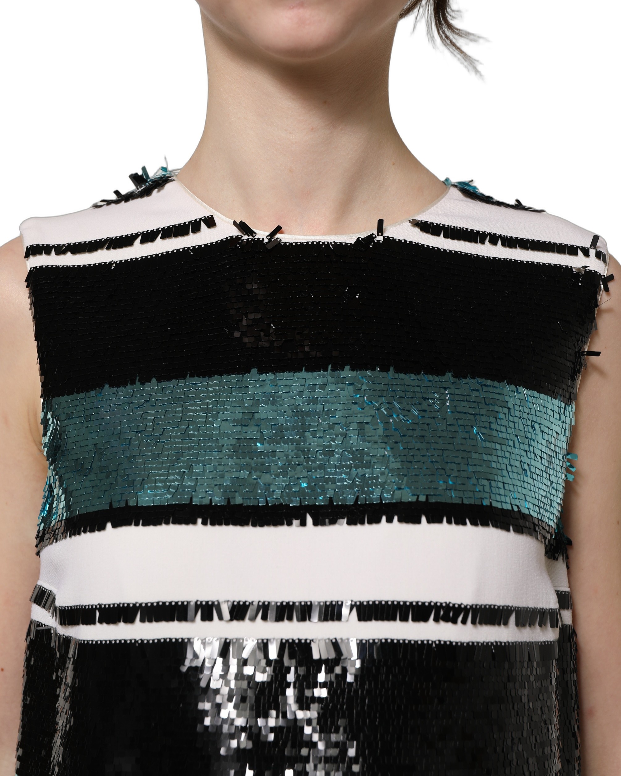 Dolce & Gabbana Multicolor Sequined Sleeveless Shift Dress - Image 6