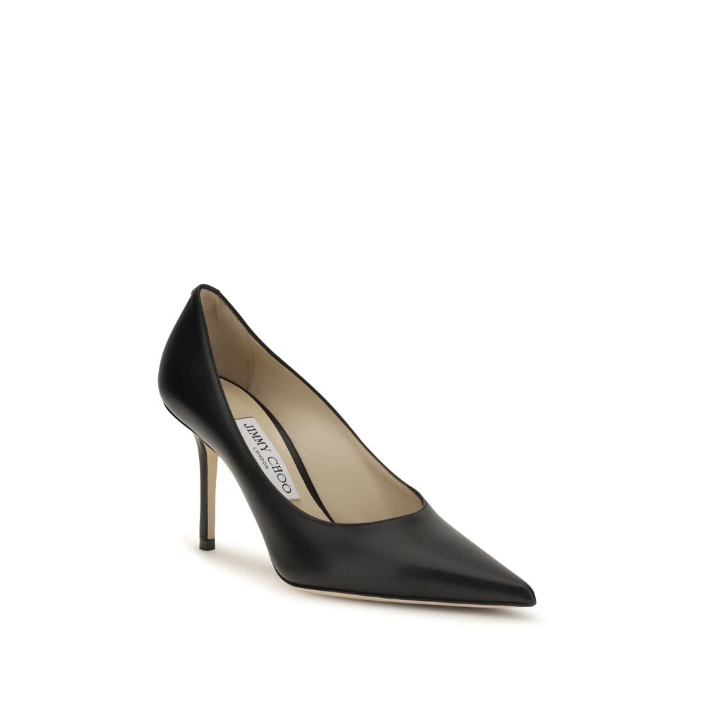 Jimmy Choo Black Calf Leather Bos Taurus High Heel Pumps - Image 2