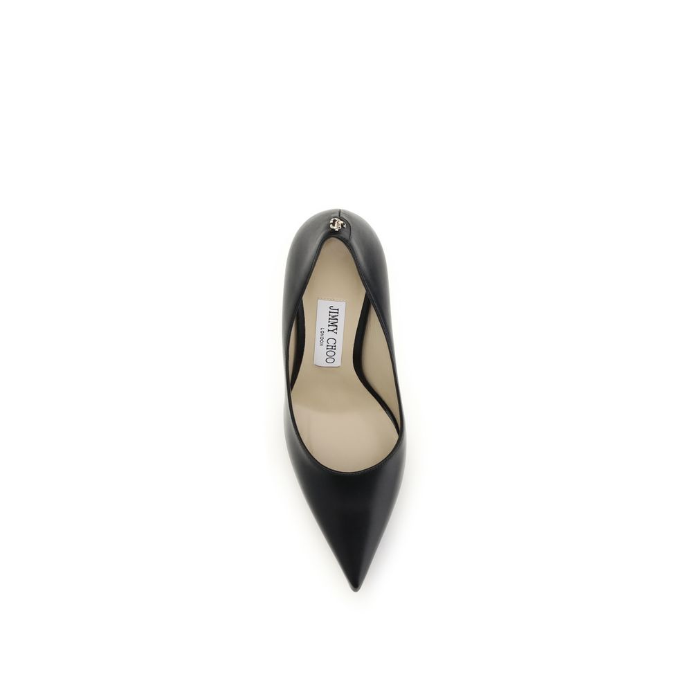 Jimmy Choo Black Calf Leather Bos Taurus High Heel Pumps - Image 4