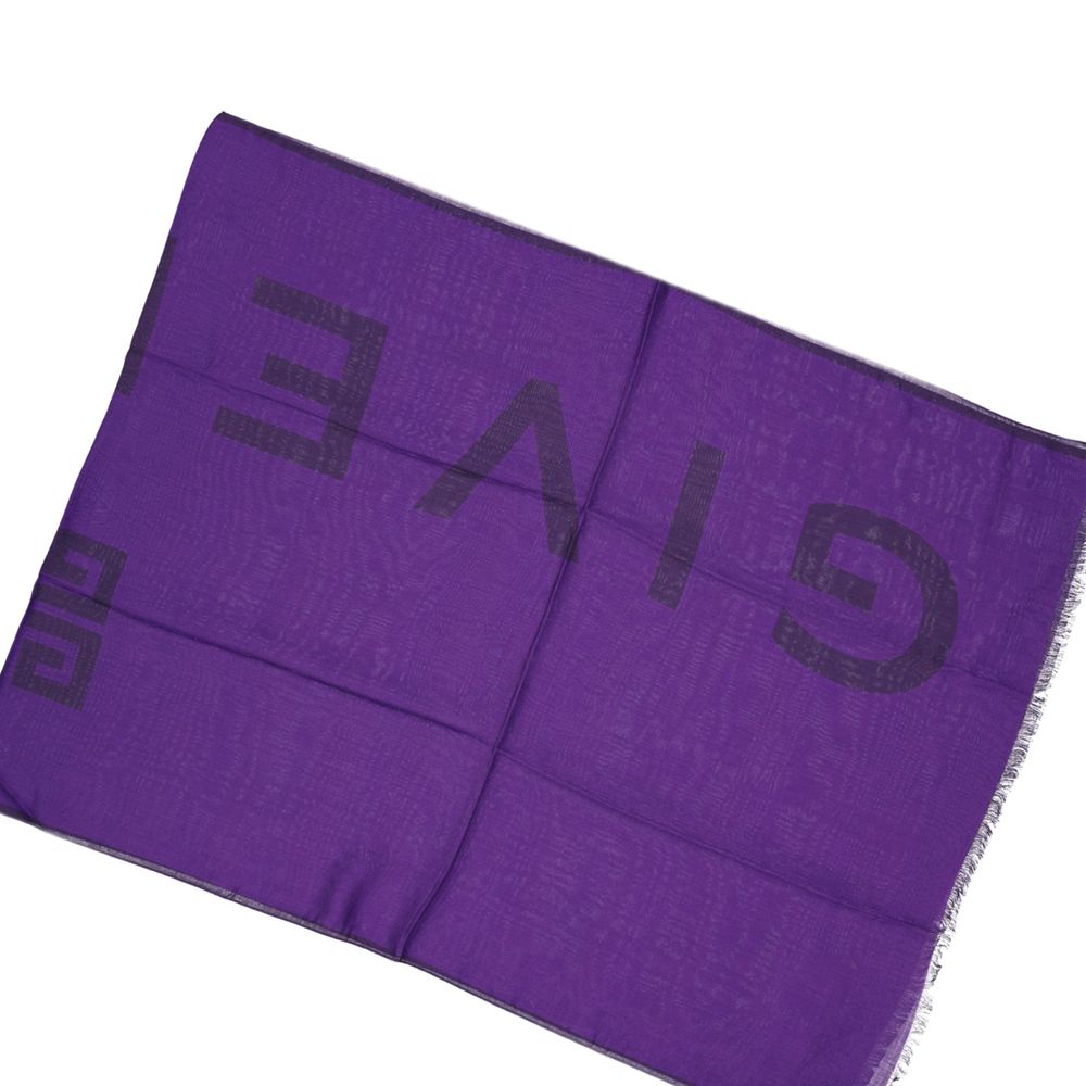 Givenchy Purple Cashmere Scarf - Image 2