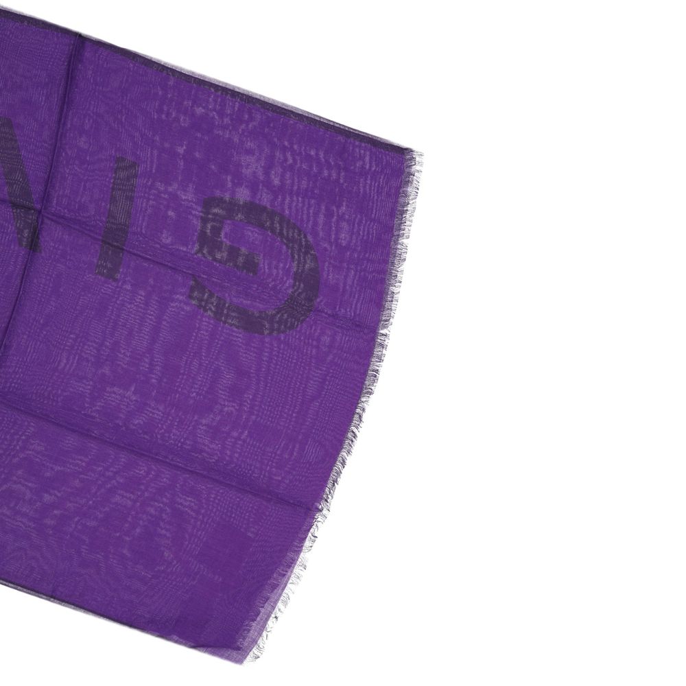 Givenchy Purple Cashmere Scarf - Image 3