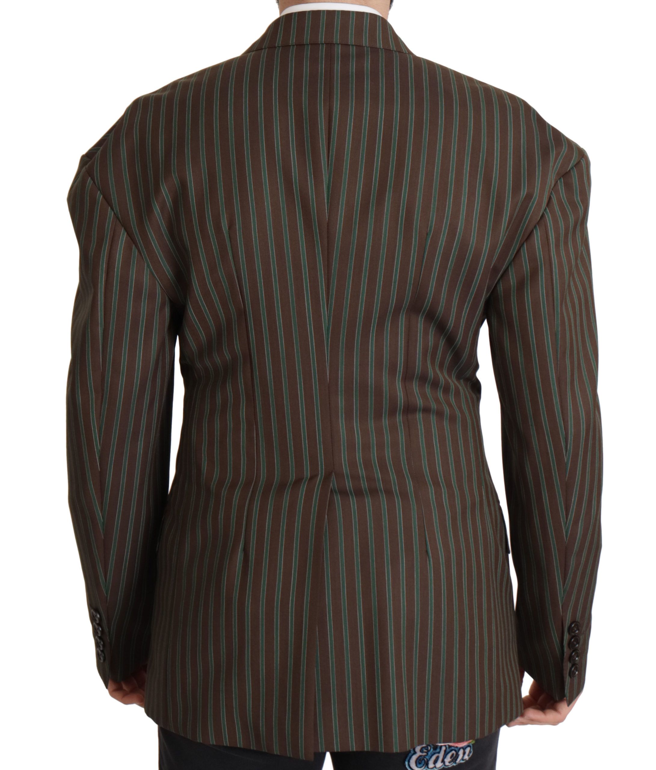 Dolce & Gabbana Multicolor Stripes Double Breasted Blazer - Image 2