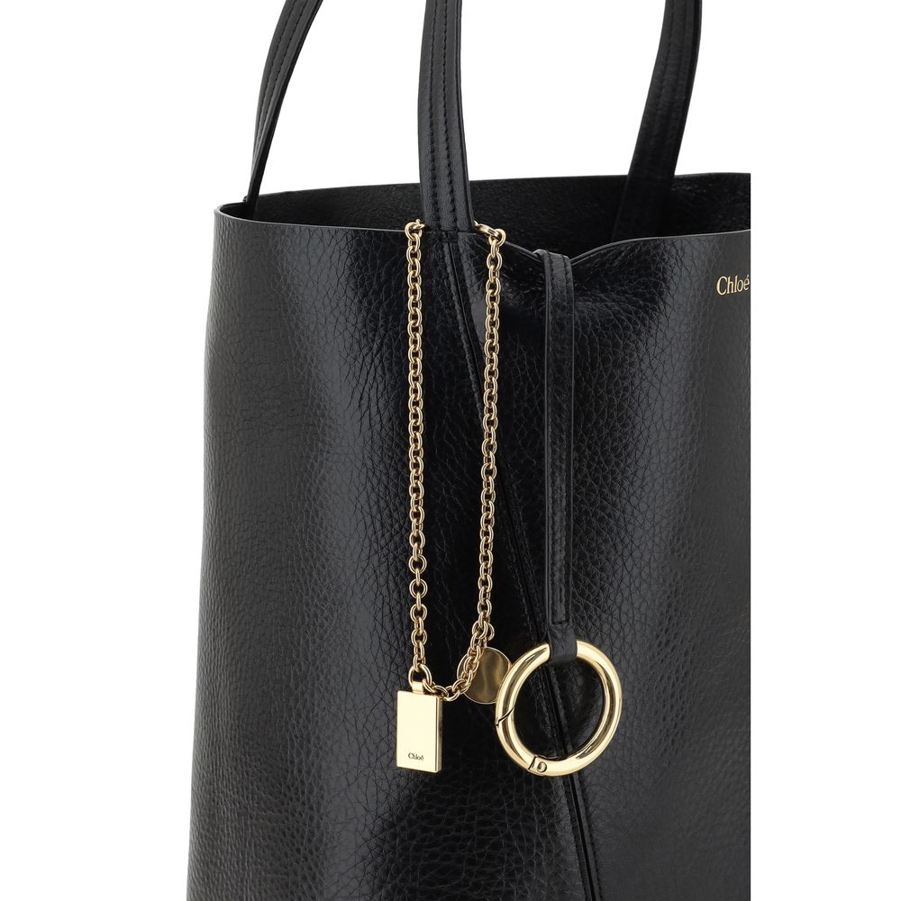 ChloƩ Black Calf Leather Bos Taurus Shoulder Bag - Image 4