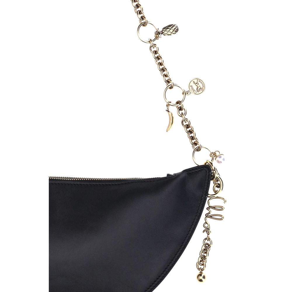ChloƩ Black Calf Leather Bos Taurus Shoulder Bag - Image 3
