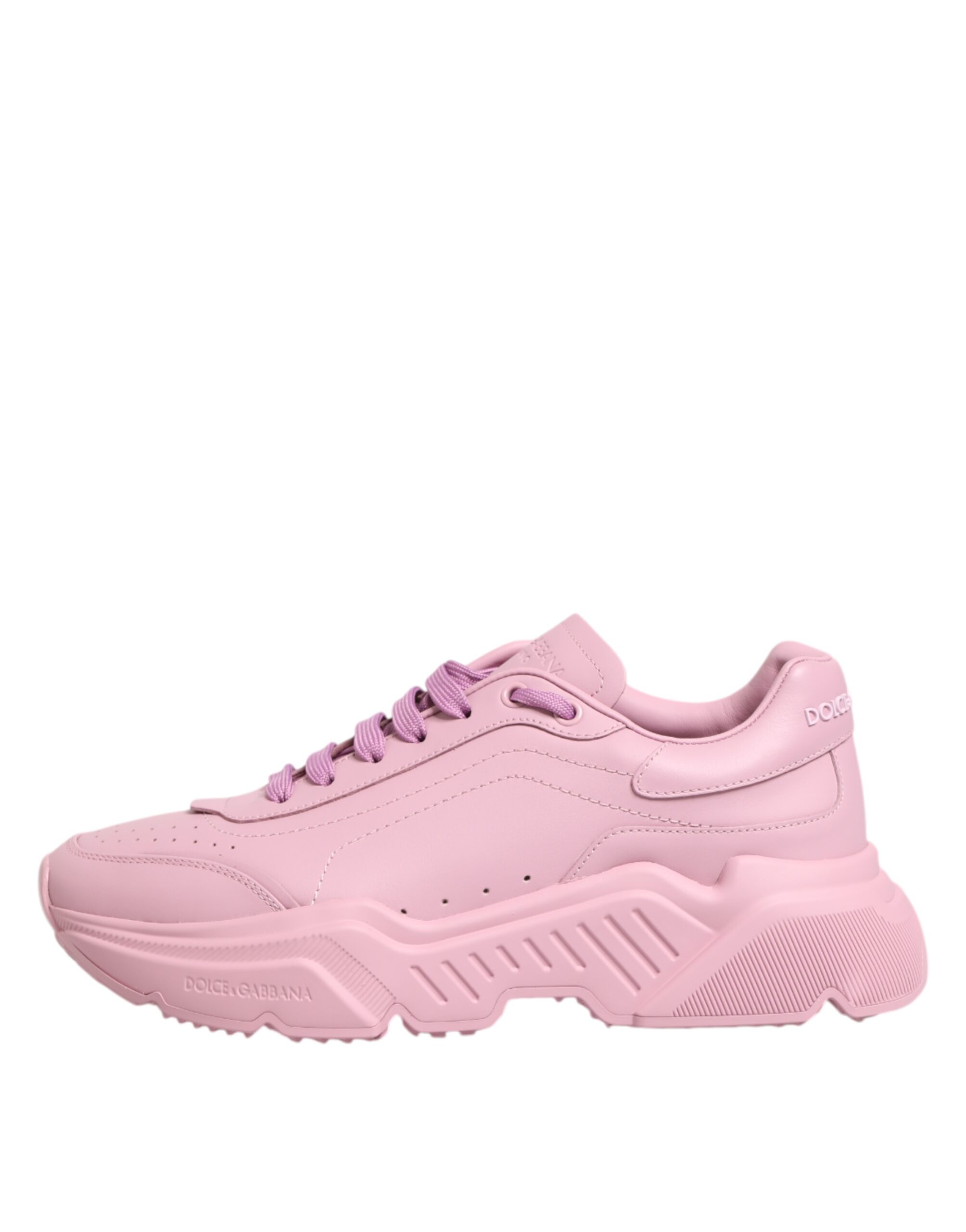 Dolce & Gabbana Pink Leather Daymaster Low Top Sneakers Shoes - Image 5