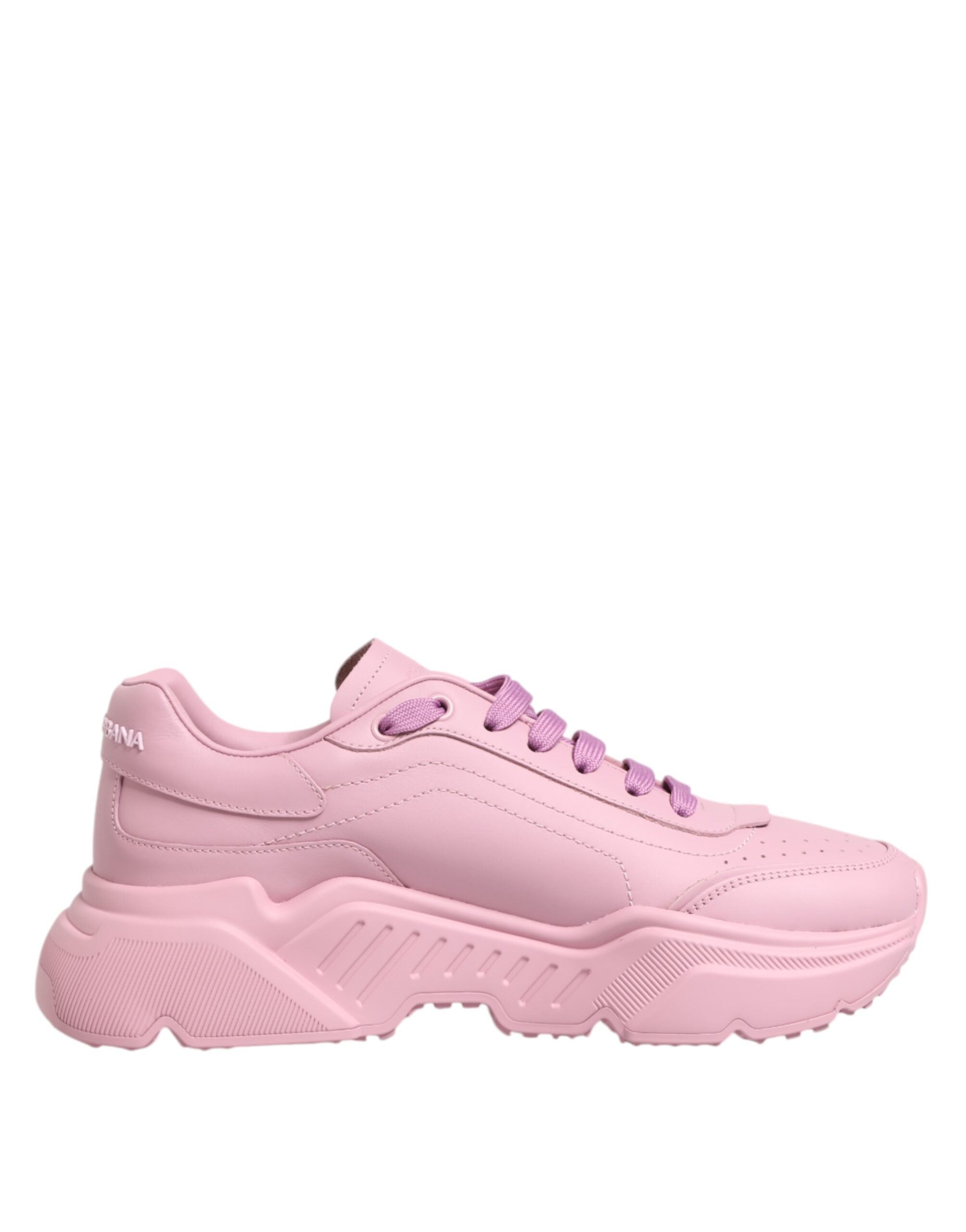 Dolce & Gabbana Pink Leather Daymaster Low Top Sneakers Shoes - Image 6