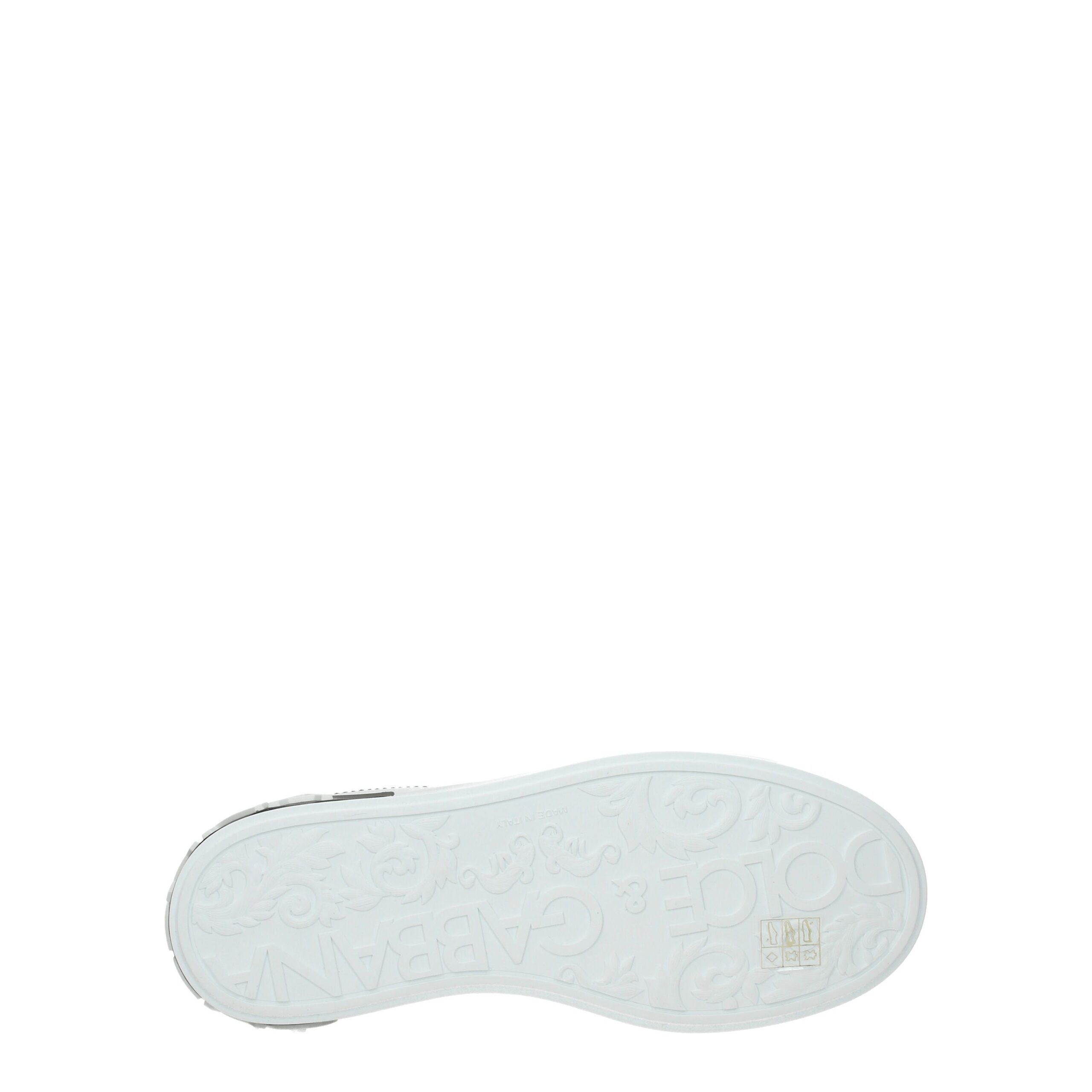 Dolce & Gabbana White Leather Low Top Sneakers - Image 5