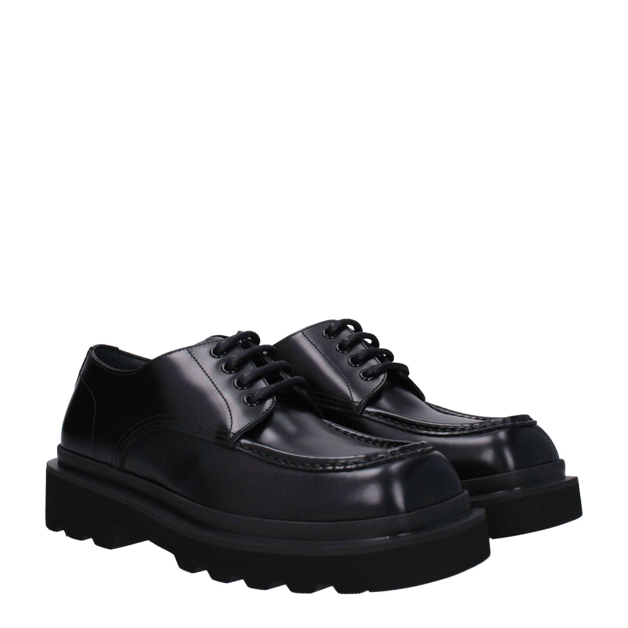 Dolce & Gabbana Black Leather Oxfords And Derbies - Image 2