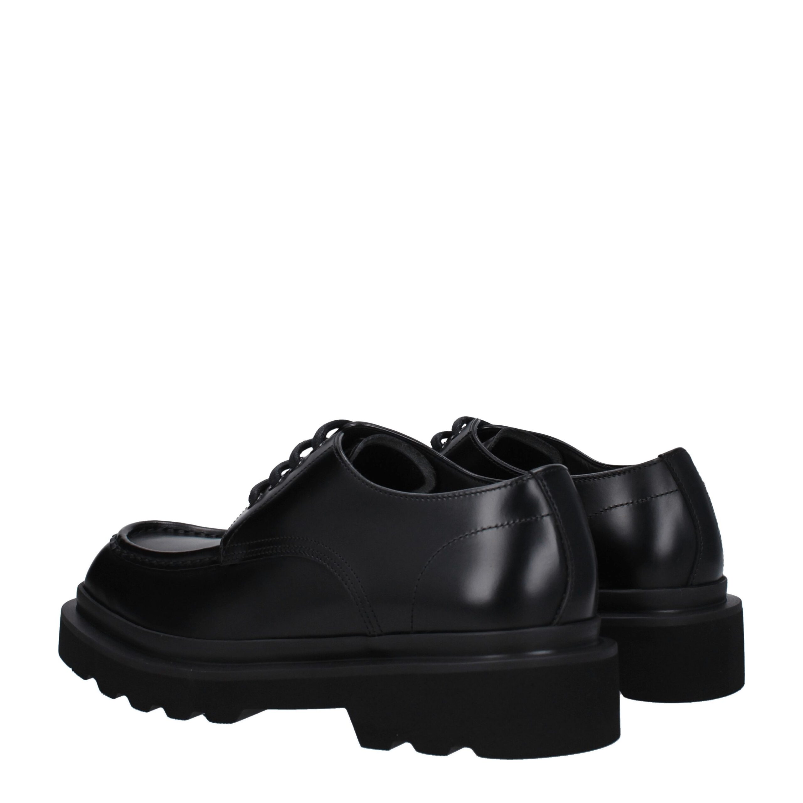 Dolce & Gabbana Black Leather Oxfords And Derbies - Image 4