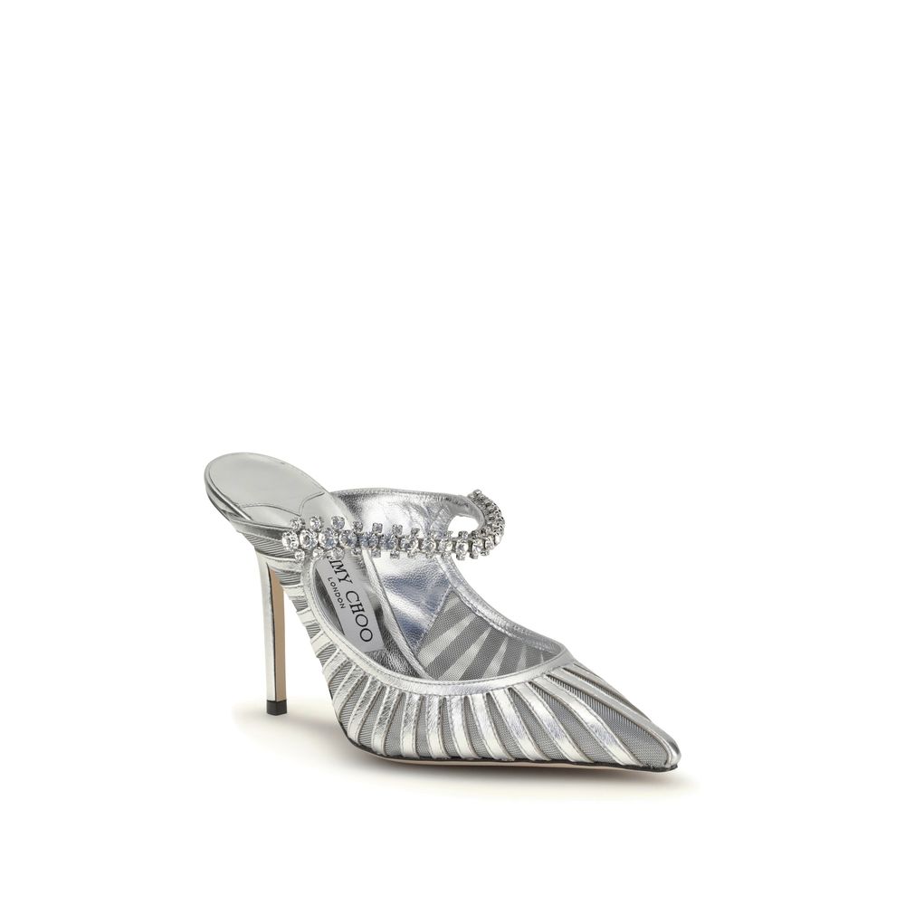 Jimmy Choo Silver Leather High Heel Pumps - Image 2
