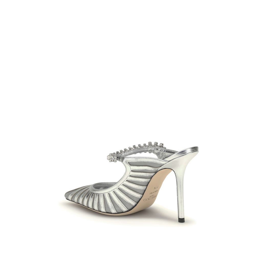 Jimmy Choo Silver Leather High Heel Pumps - Image 3