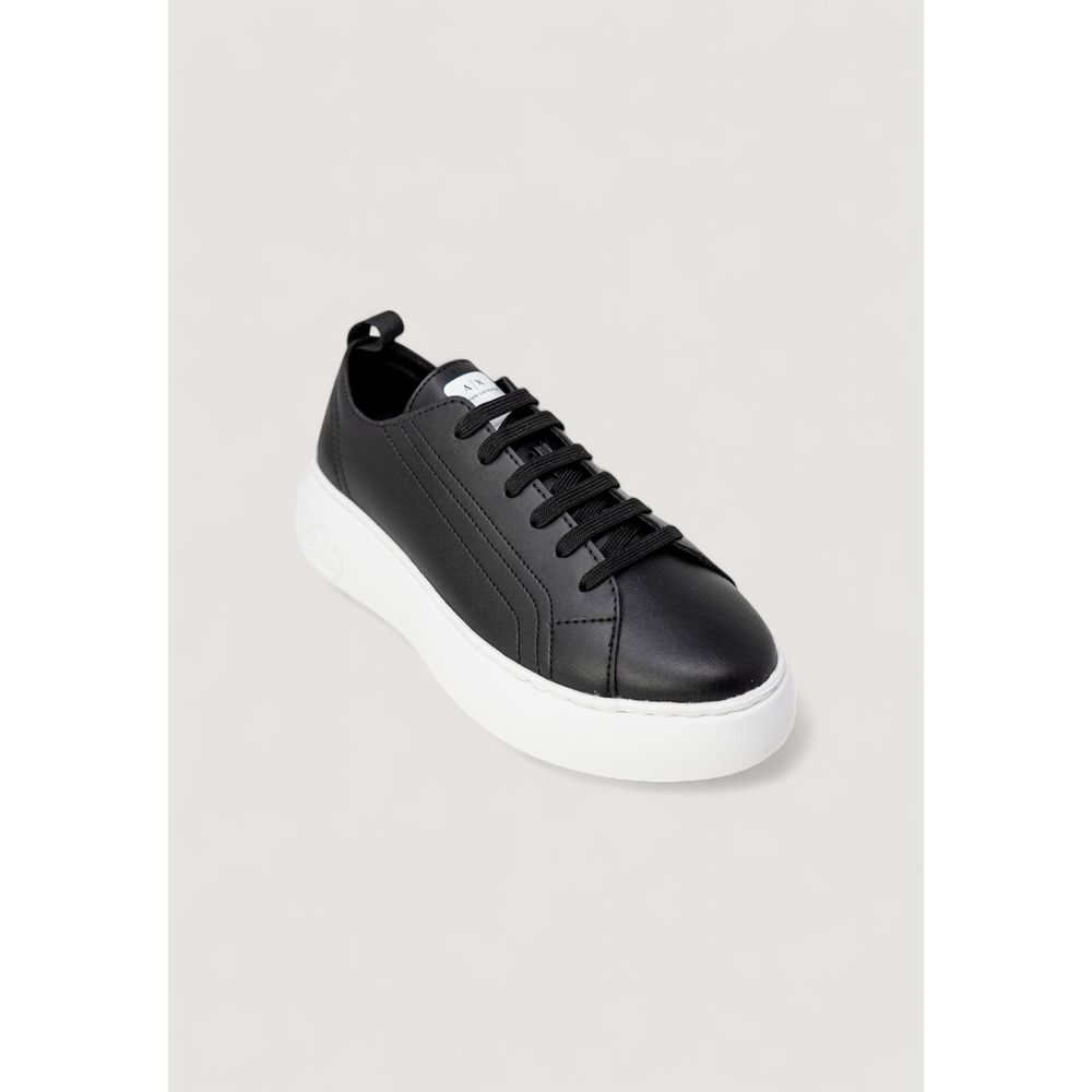 Armani Exchange Black Artificial Leather Low Top Sneakers - Image 4