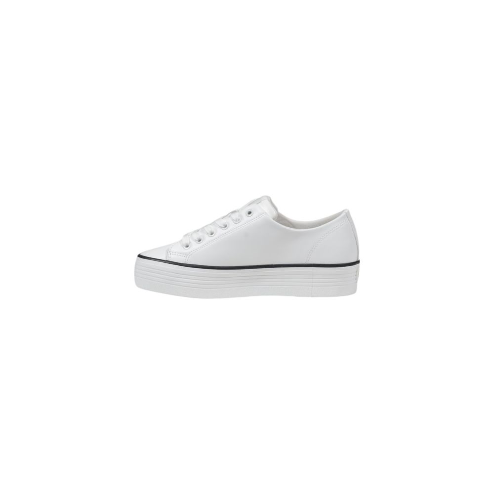Calvin Klein Jeans Black And White Leather Platform Sneakers - Image 3