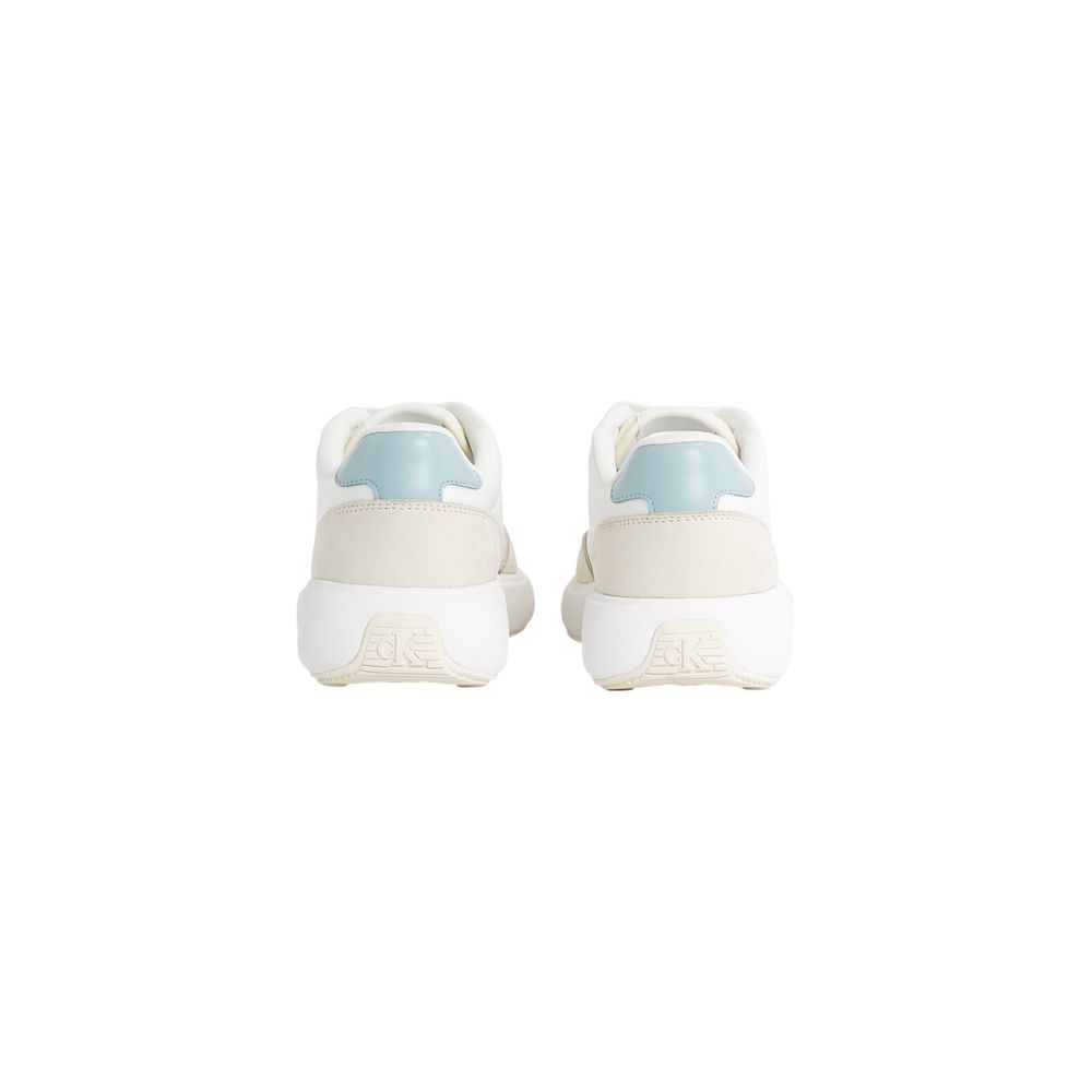 Calvin Klein Jeans Beige Leather Athletic Sneakers - Image 4