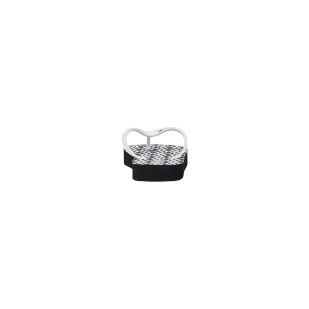 Armani Exchange Black And White Rubber Flip-Flop Sandals - Image 4