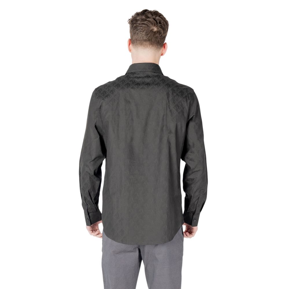 Armani Exchange Black Cotton Dress Shirt - Image 2