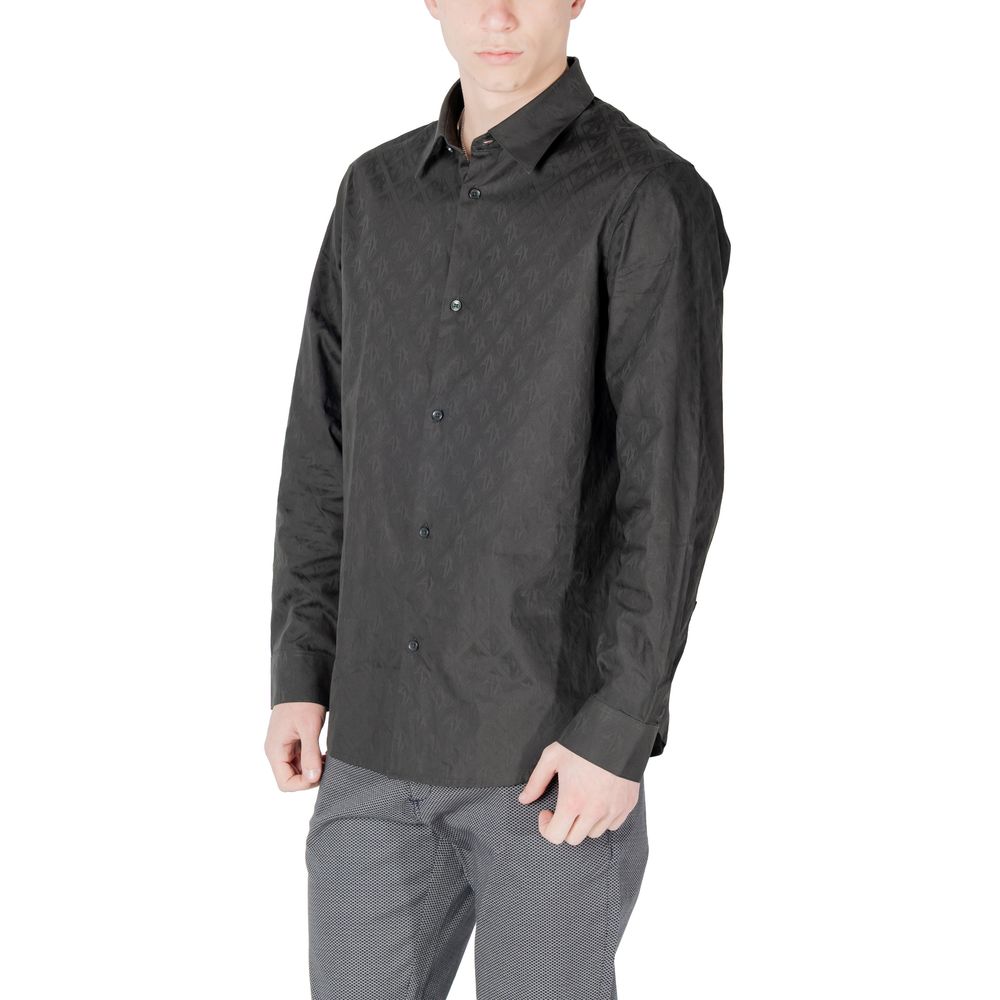 Armani Exchange Black Cotton Dress Shirt - Image 4
