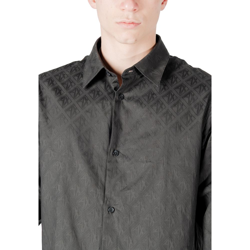 Armani Exchange Black Cotton Dress Shirt - Image 5