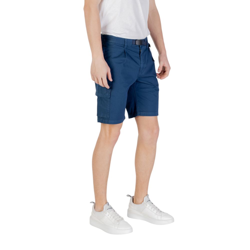 Hugo Boss Blue Cotton Bermuda Shorts - Image 4