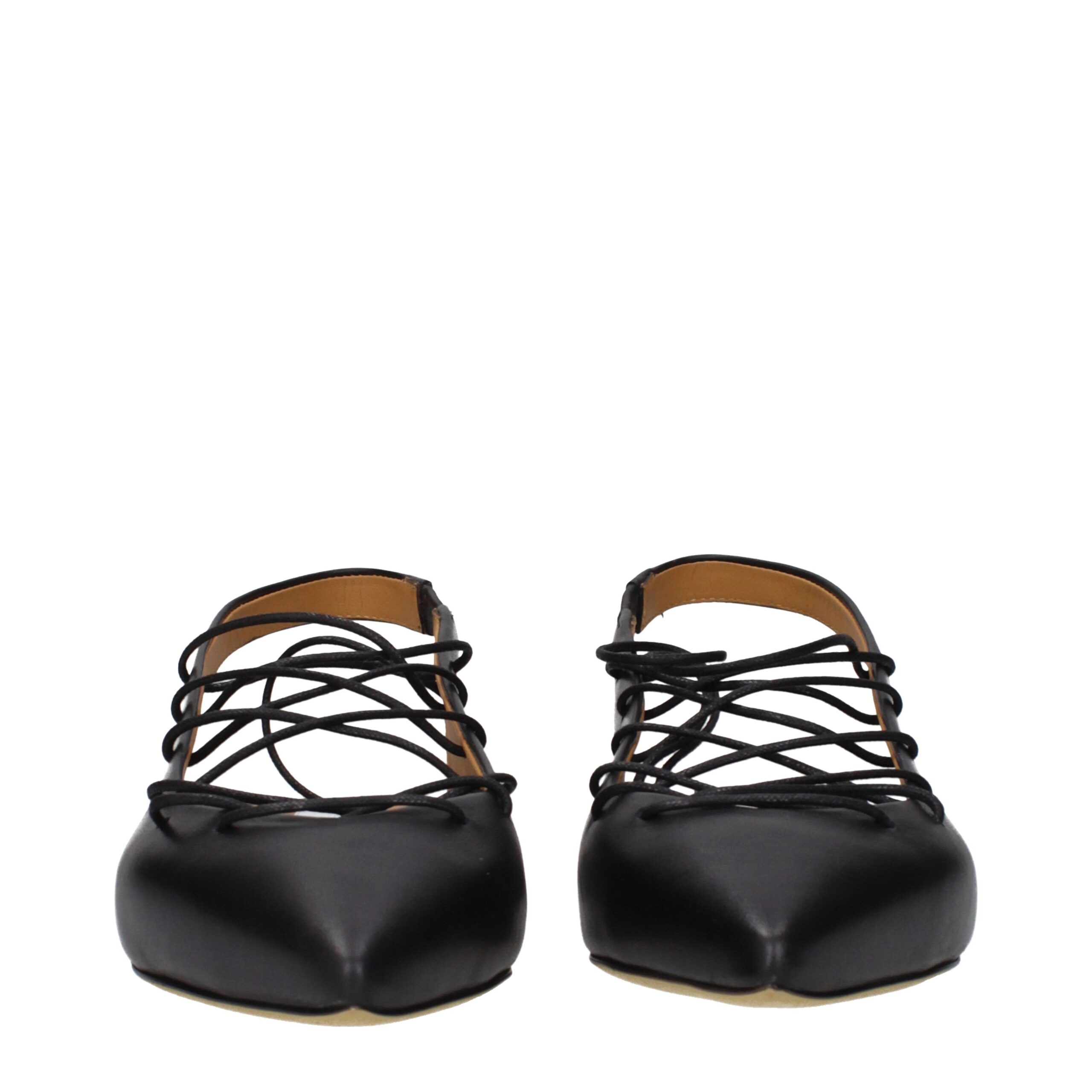 Moschino Black Leather Flats - Image 3