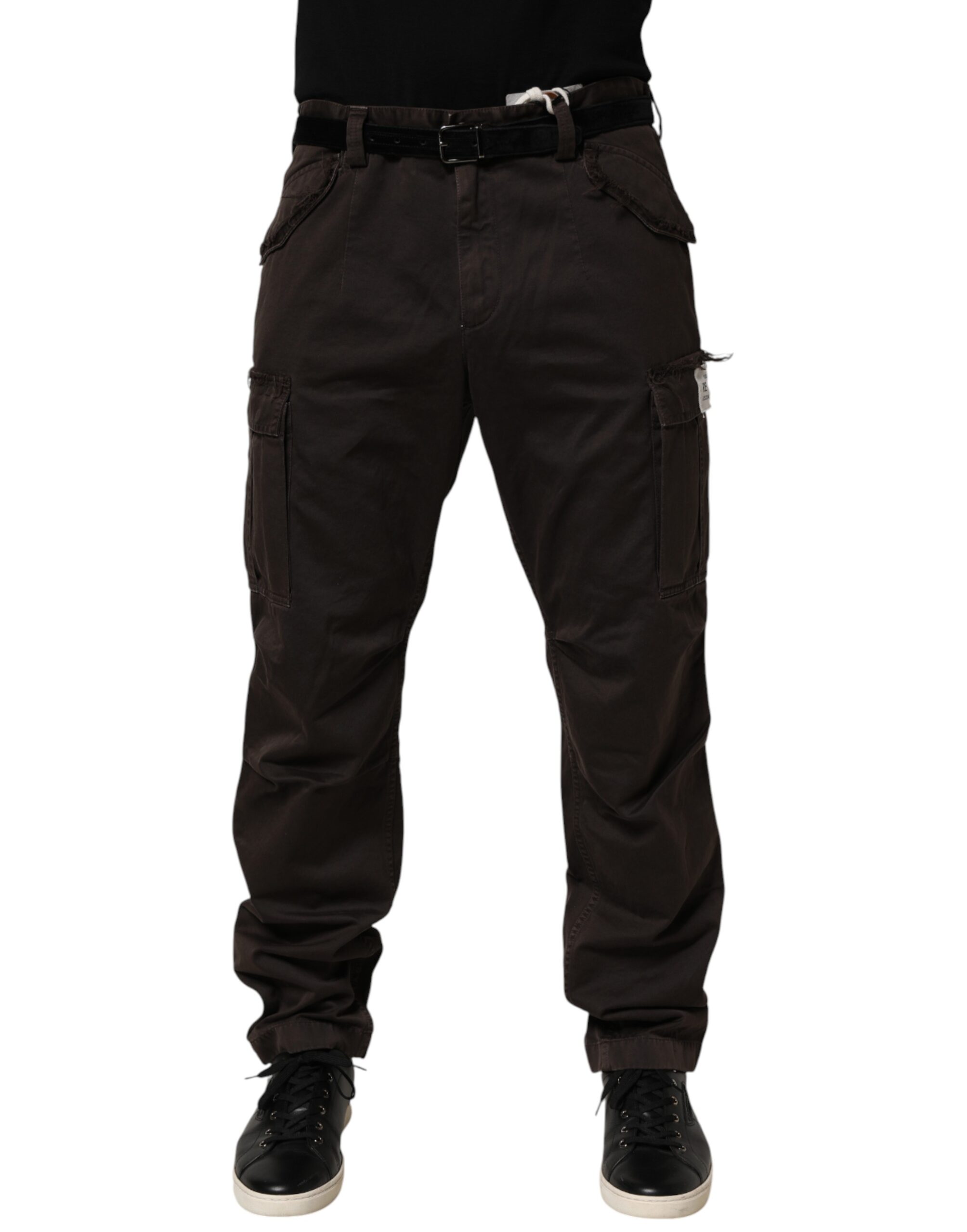 Dolce & Gabbana Brown Re- Edition Cotton Men Cargo Pants - Image 2
