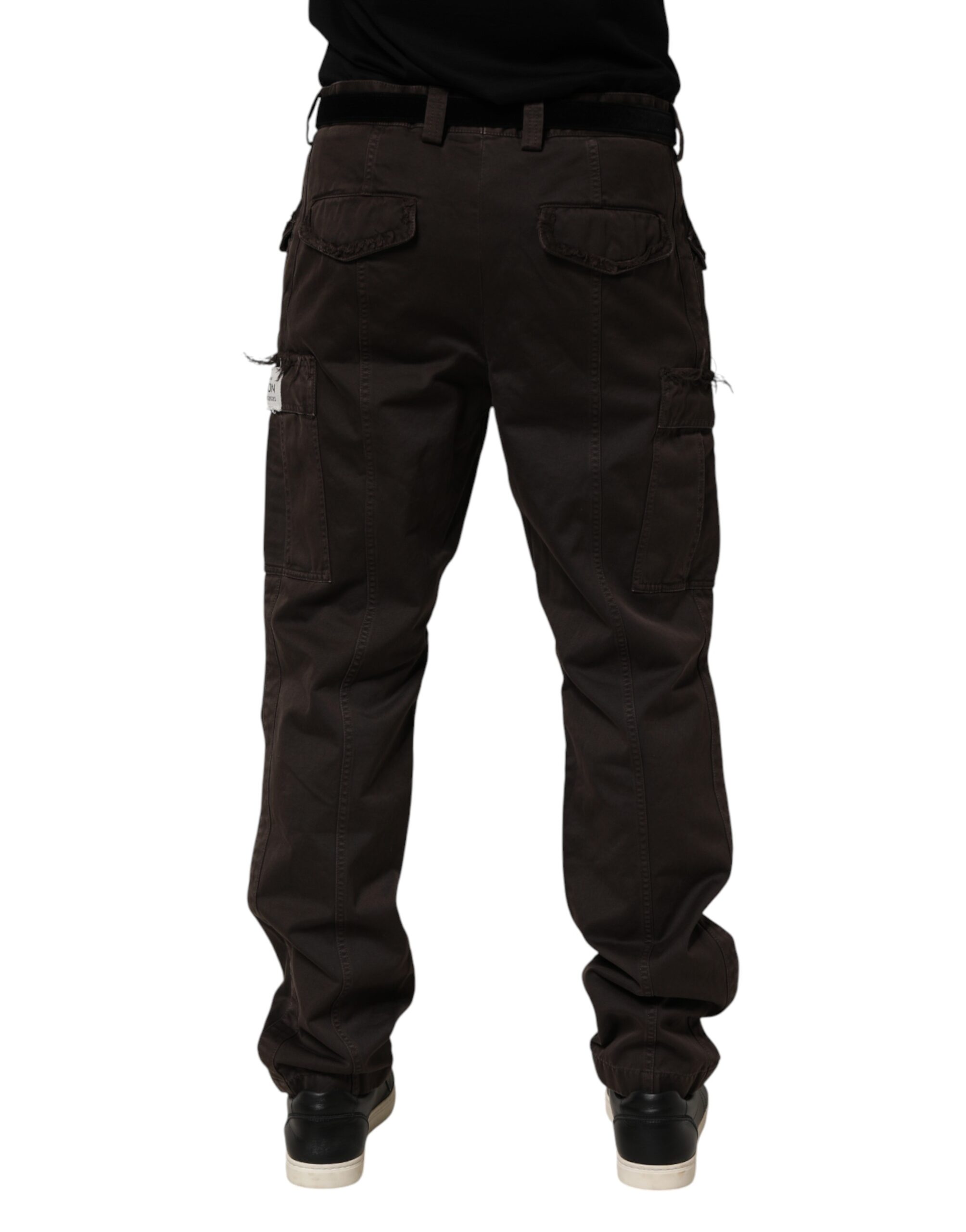 Dolce & Gabbana Brown Re- Edition Cotton Men Cargo Pants - Image 4