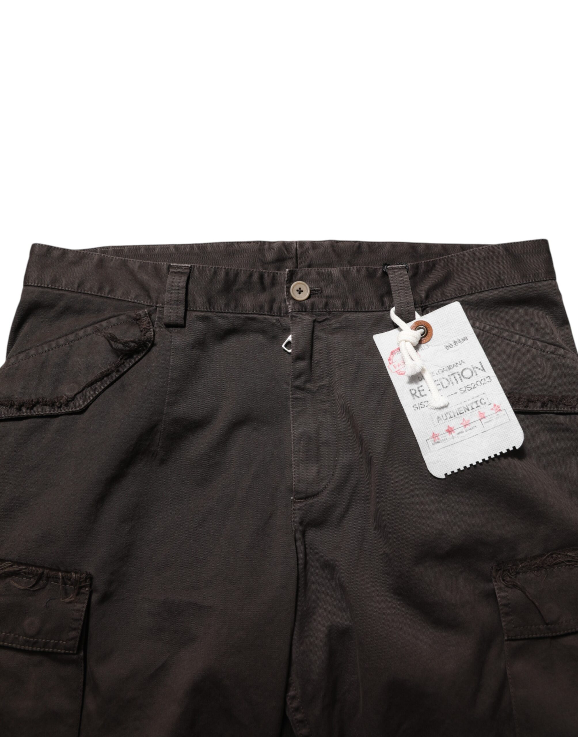 Dolce & Gabbana Brown Re- Edition Cotton Men Cargo Pants - Image 5