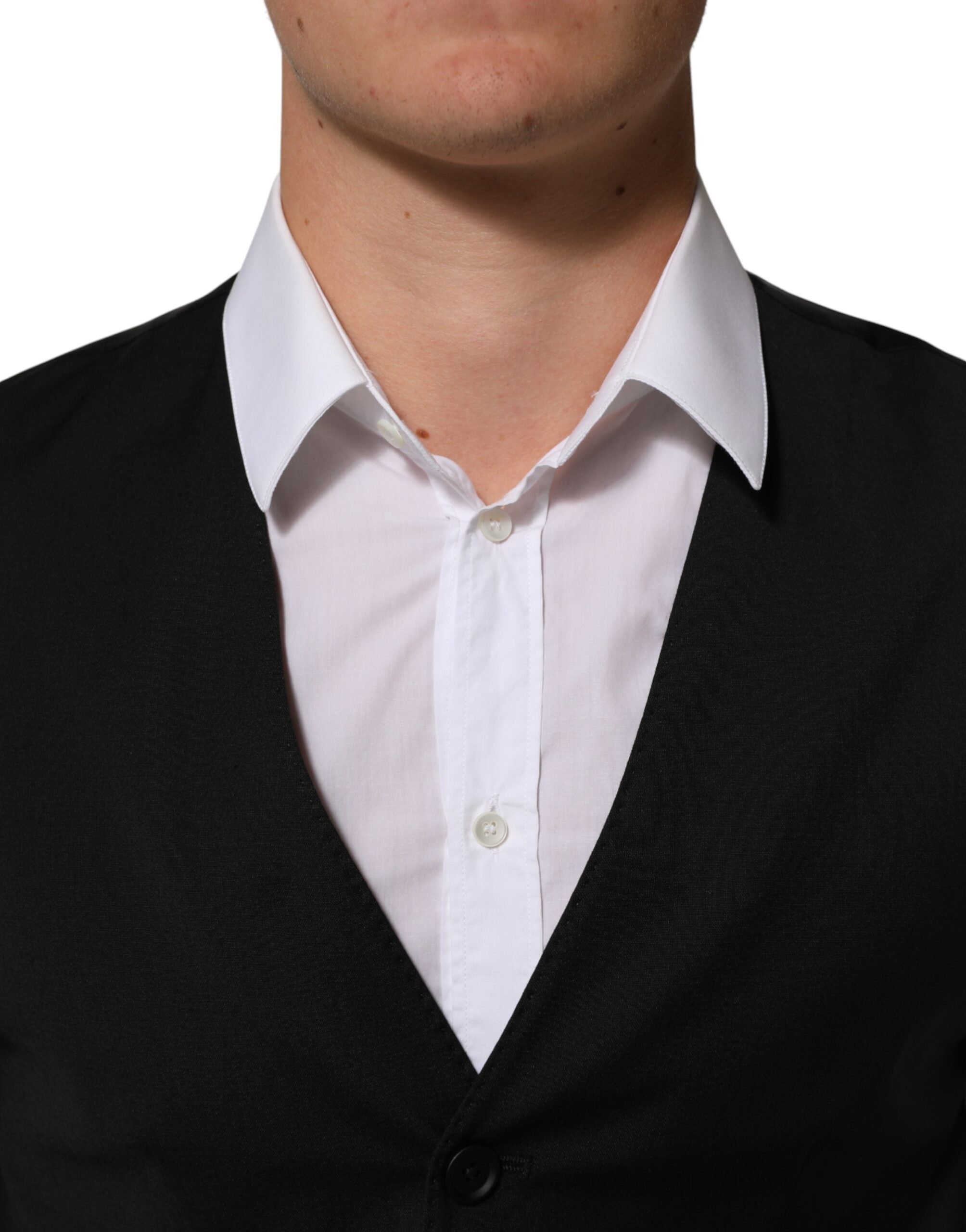 Dolce & Gabbana Black Polyester Dress Formal Waistcoat Vest - Image 5