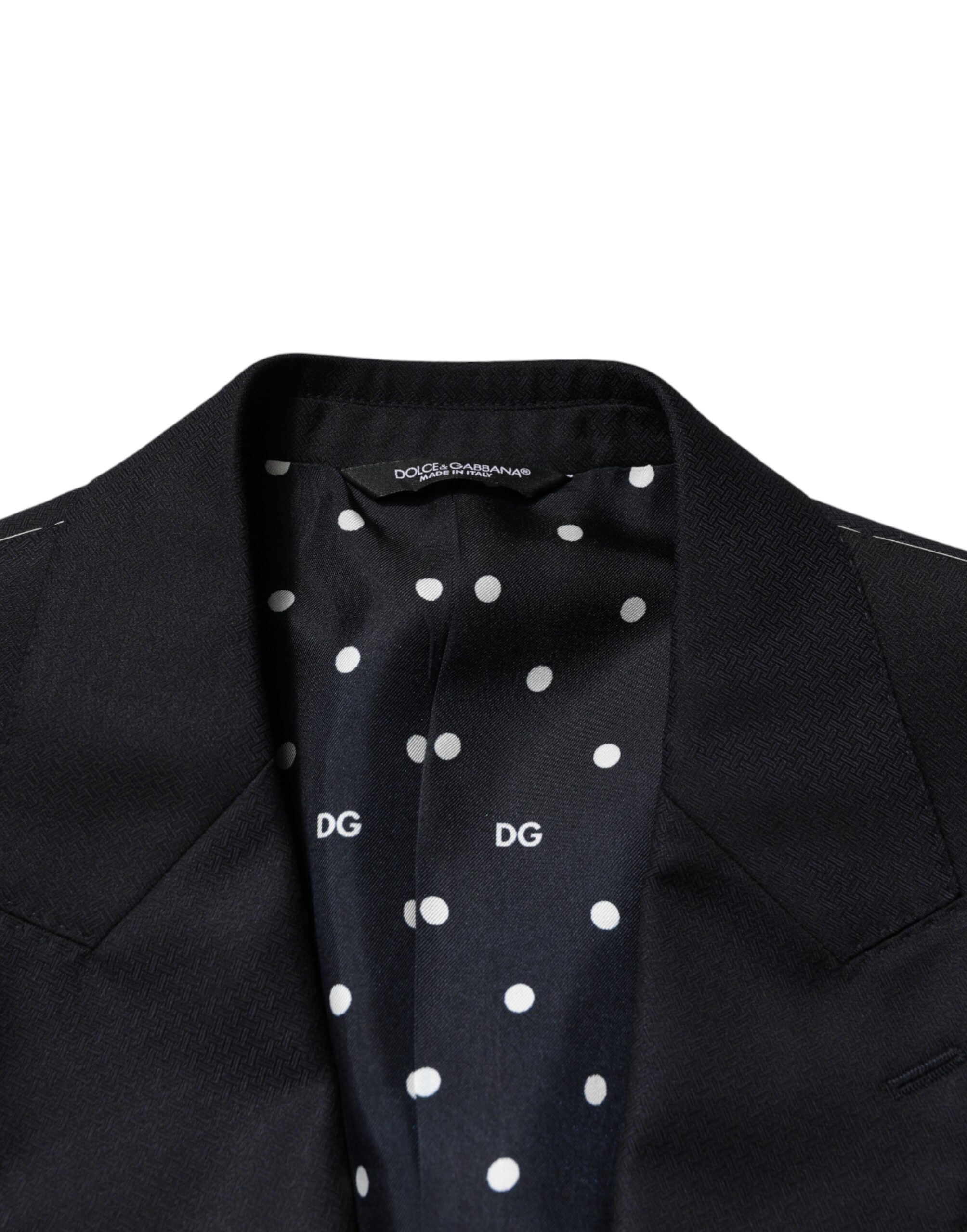 Dolce & Gabbana Dark Blue Wool Single Breasted Men 2 Piece Suit - Image 5