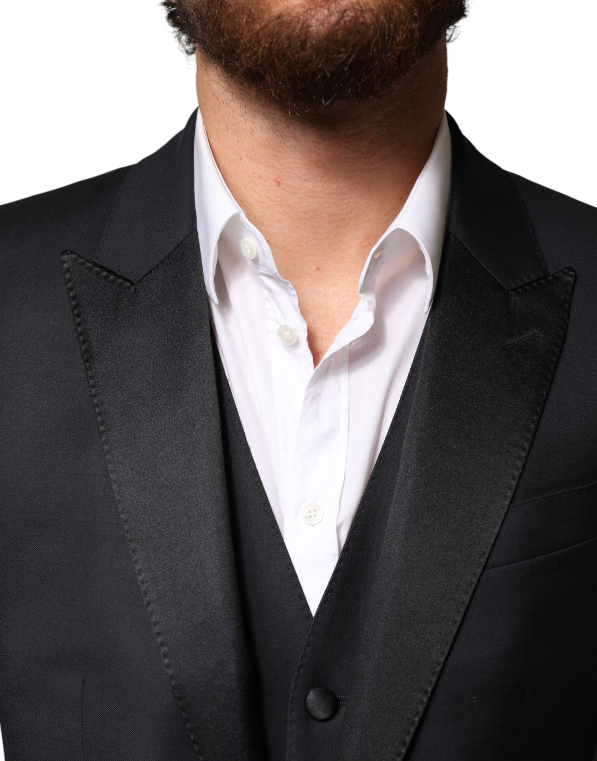 Dolce & Gabbana Blue Wool Single Breasted 3 Piece Men Suit - Image 3
