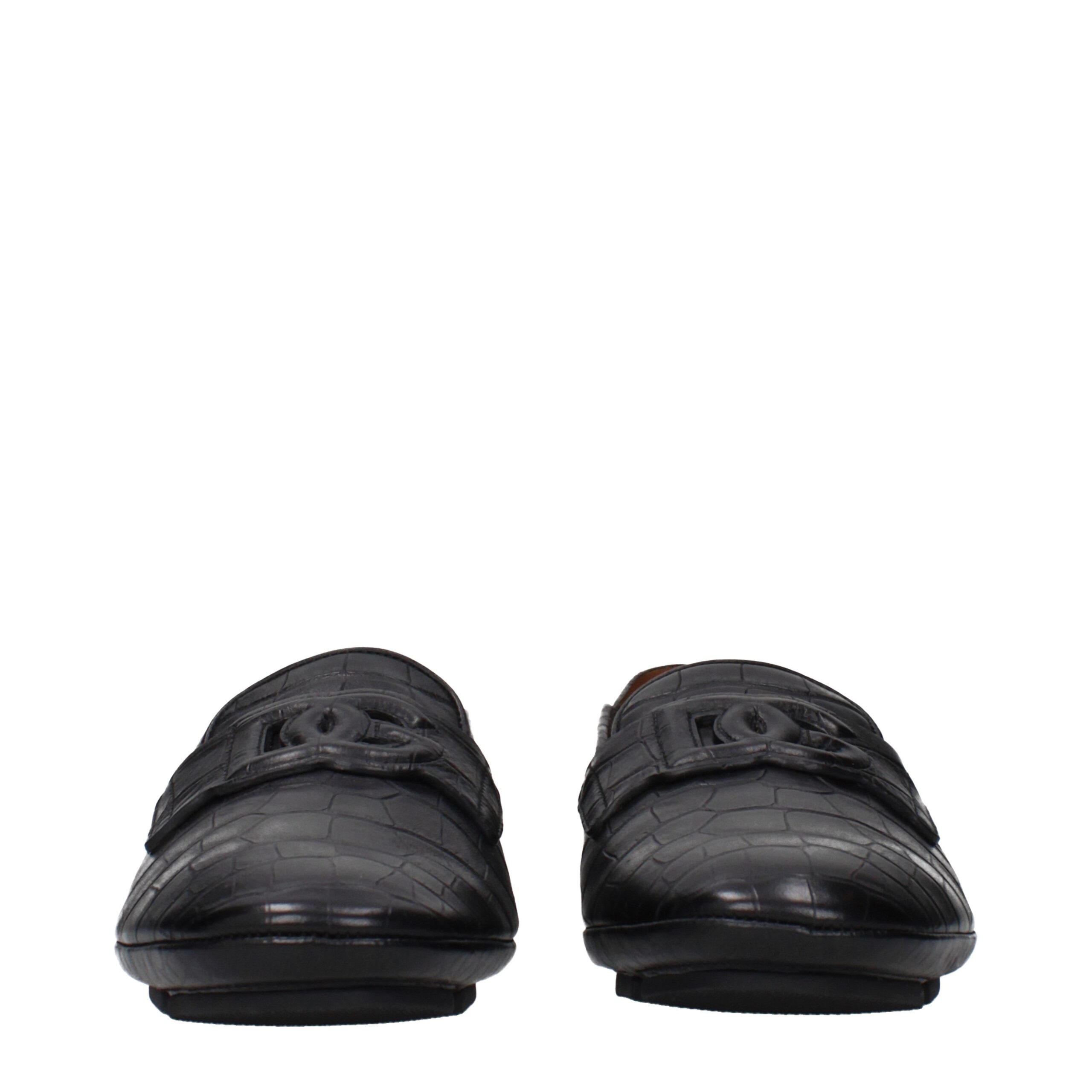 Dolce & Gabbana Black Leather Slip-On Loafers - Image 3