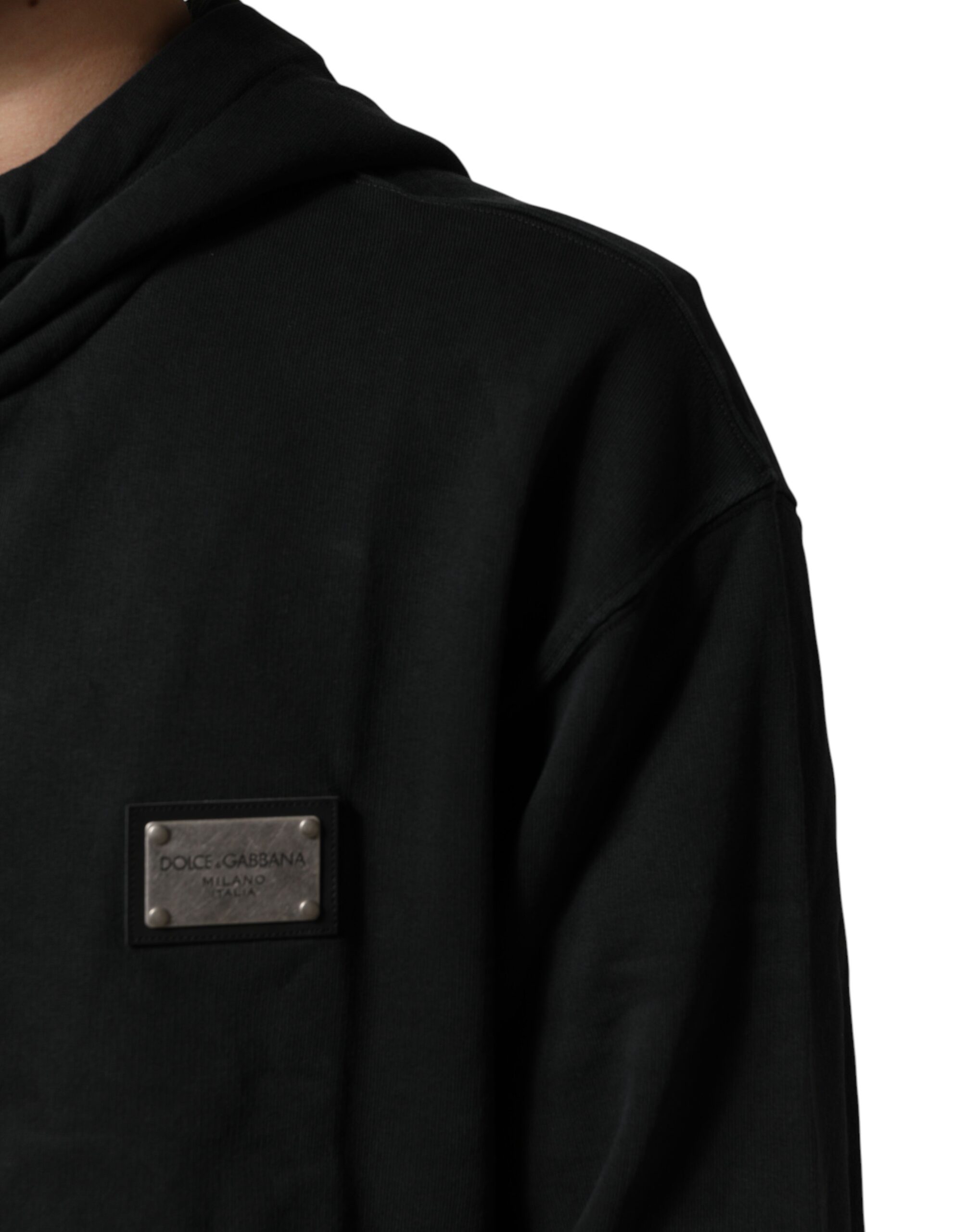 Dolce & Gabbana Black Full Zip Hooded Men Sweatshirt Sweater - Image 6