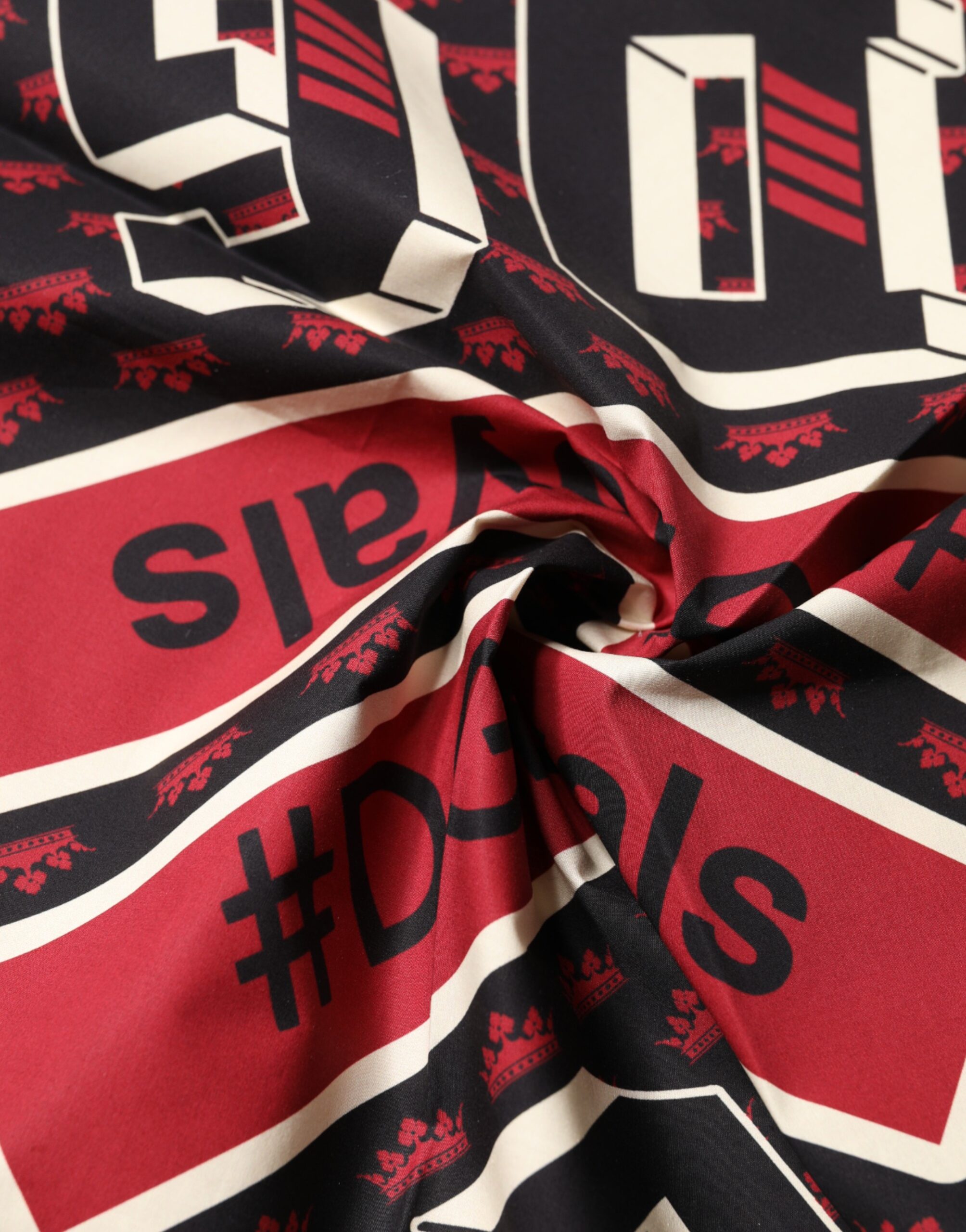 Dolce & Gabbana Multicolor #DGRoyals Square Foulard 50cm x 49.5cm Scarf - Image 4