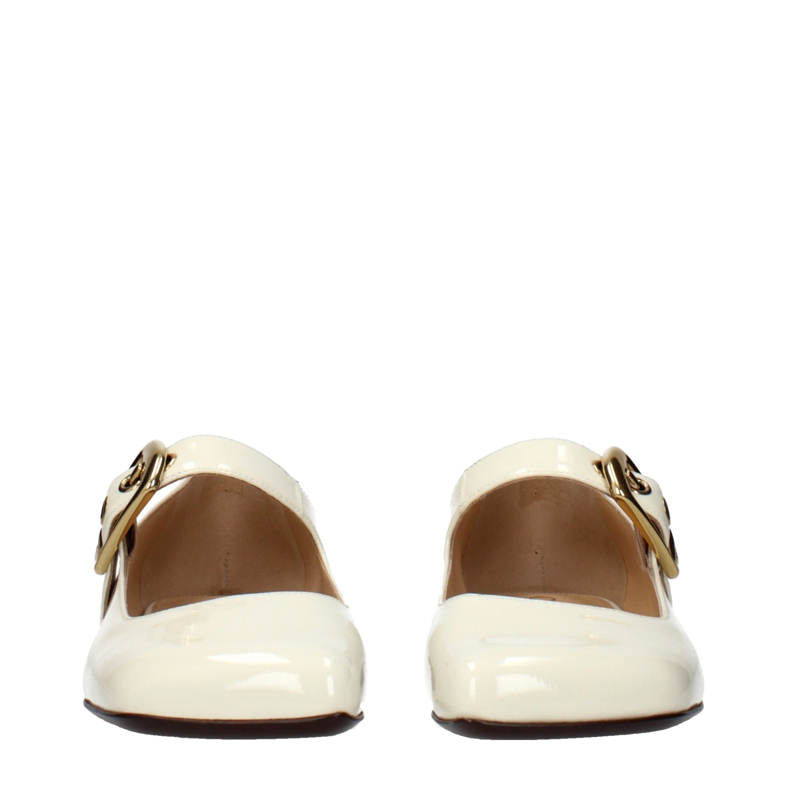 ChloƩ Beige Leather Ballet Flats - Image 3