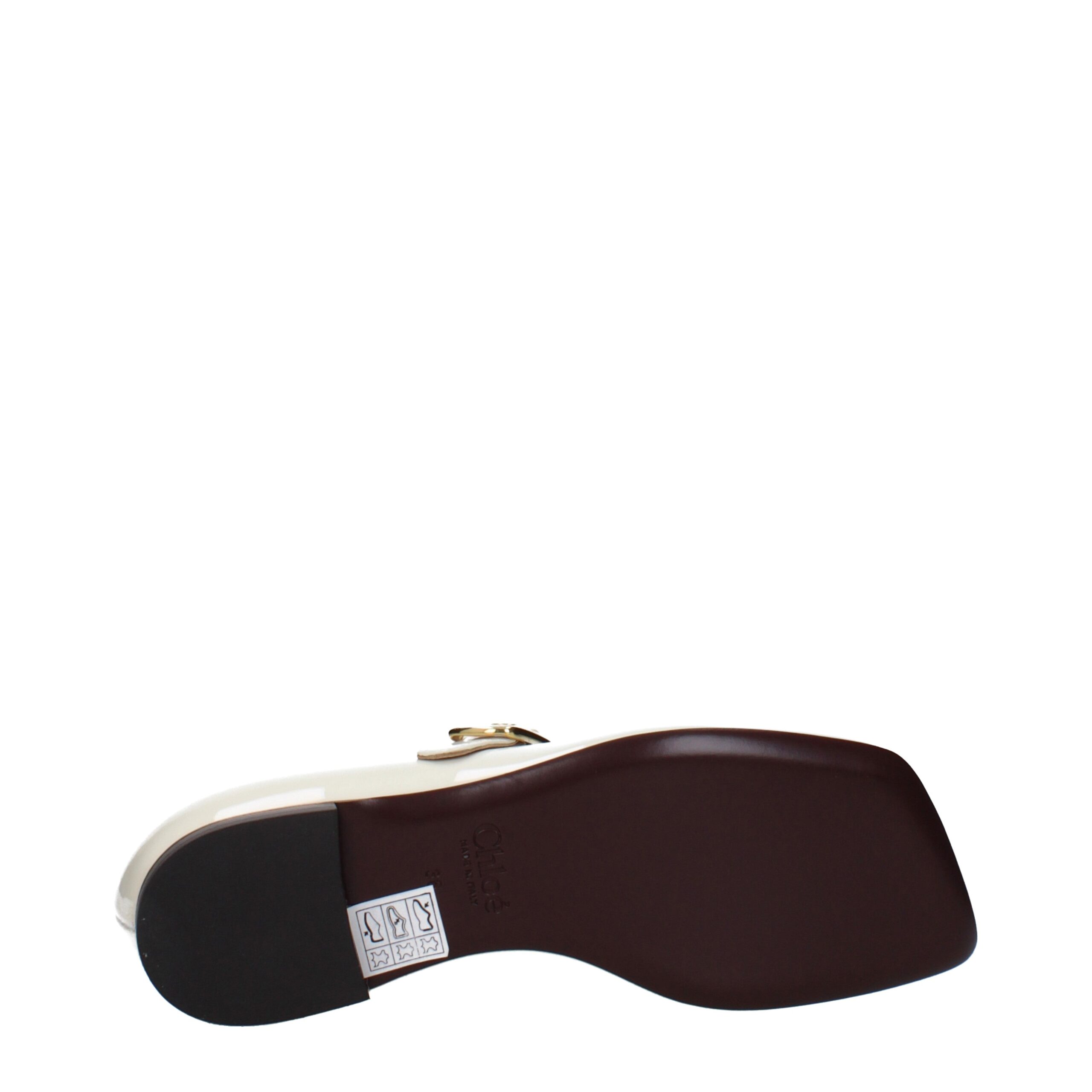 ChloƩ Beige Leather Ballet Flats - Image 5