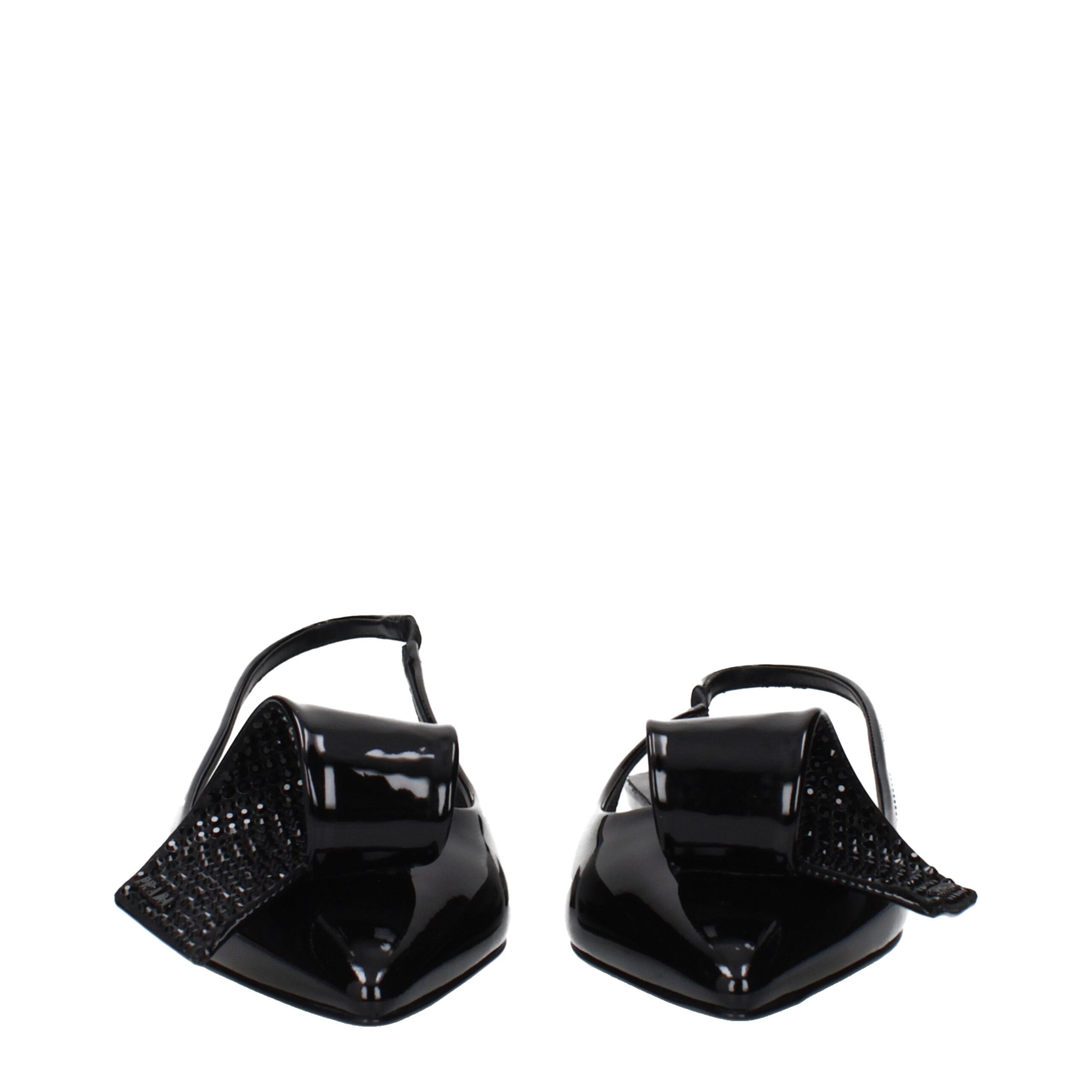 Prada Black Leather Flat Sandals - Image 3