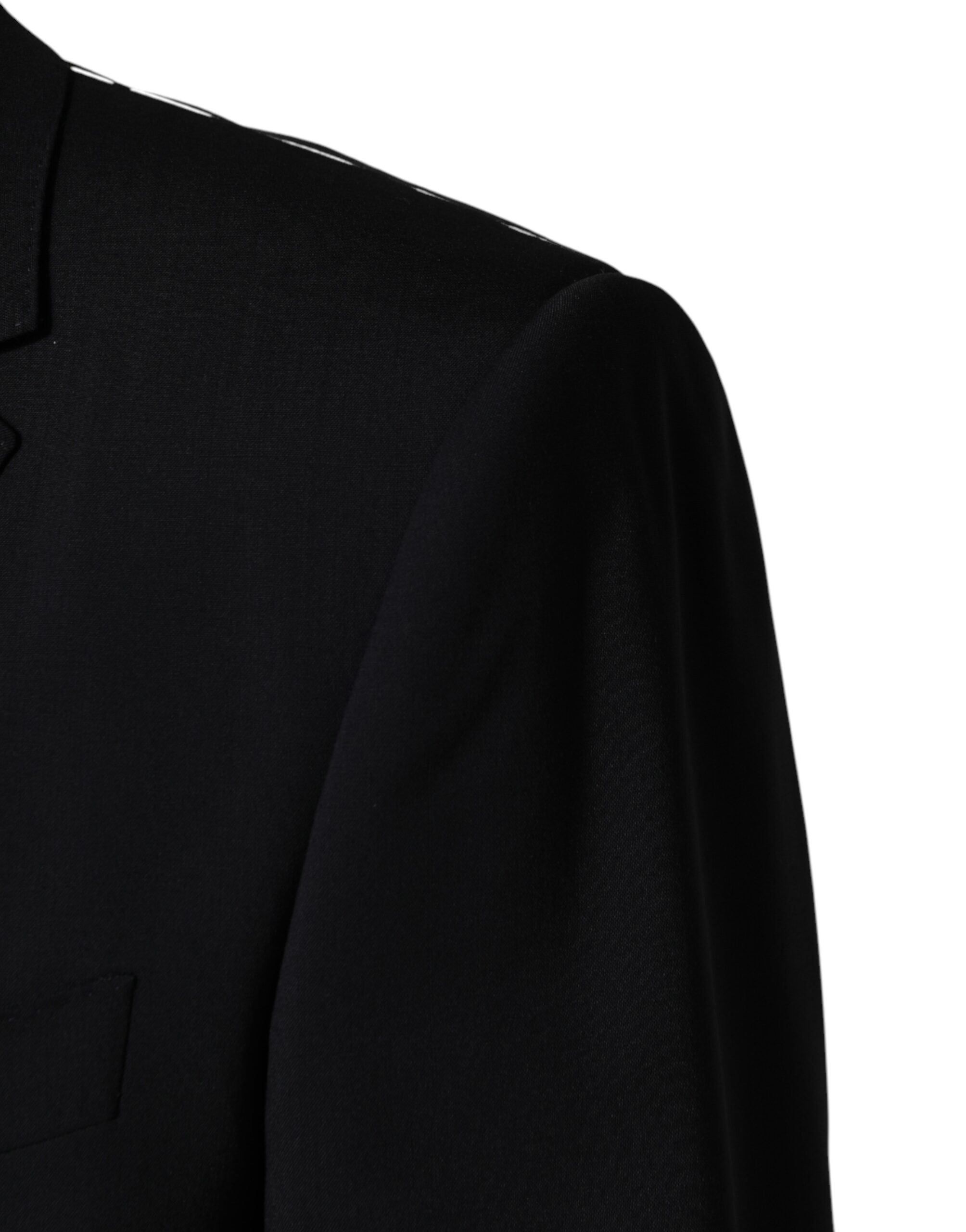 Dolce & Gabbana Black Wool Single Breasted 2 Button Blazer - Image 5