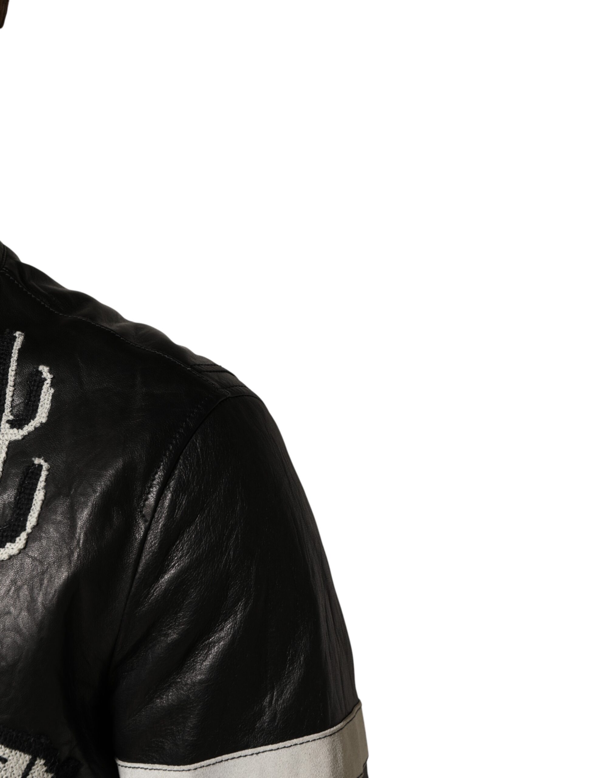 Dolce & Gabbana Black Guns n' Roses FullZip Men Biker Jacket - Image 5