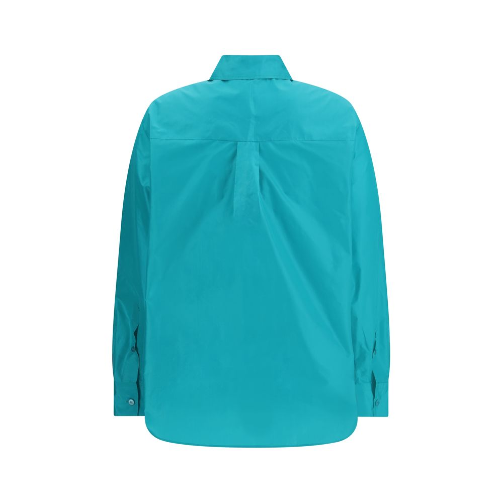 Fendi Blue Silk Dress Shirt - Image 2
