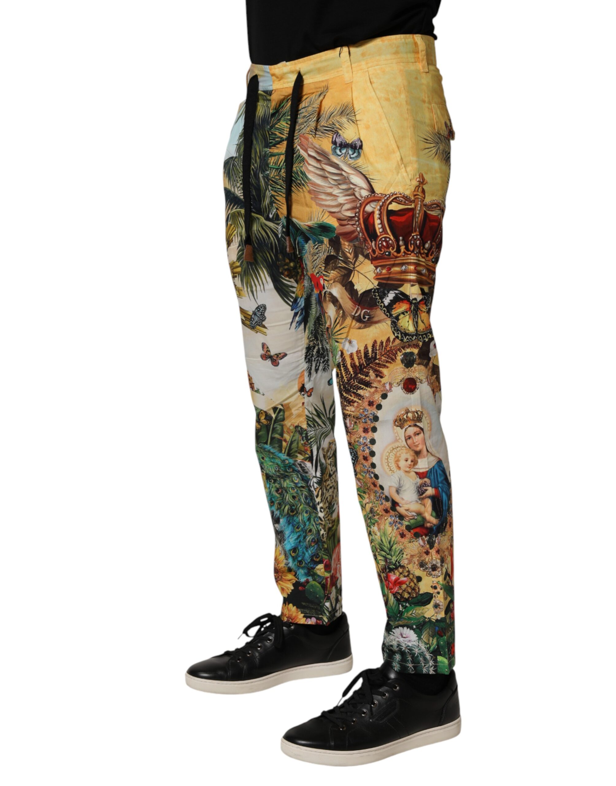 Dolce & Gabbana Multicolor Tropical King Lounge Trouser Pants - Image 3