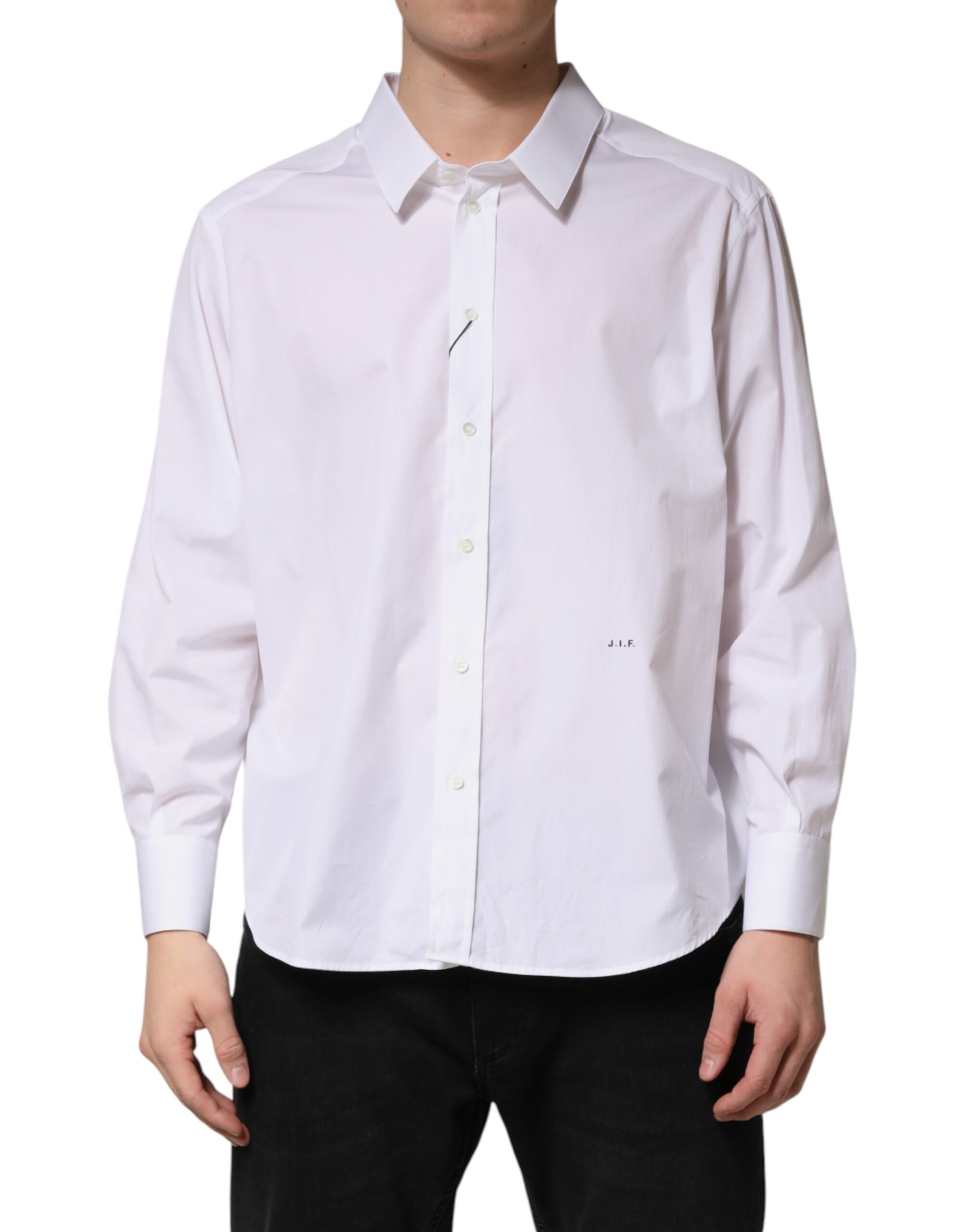 Dolce & Gabbana White SARTORIA Cotton Collared Dress Shirt - Image 2