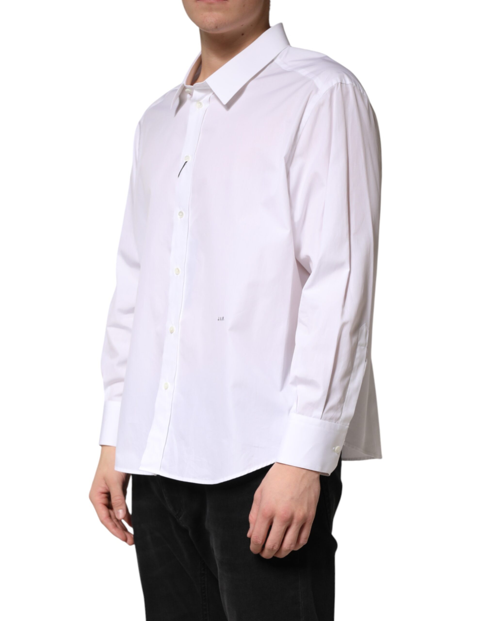 Dolce & Gabbana White SARTORIA Cotton Collared Dress Shirt - Image 3
