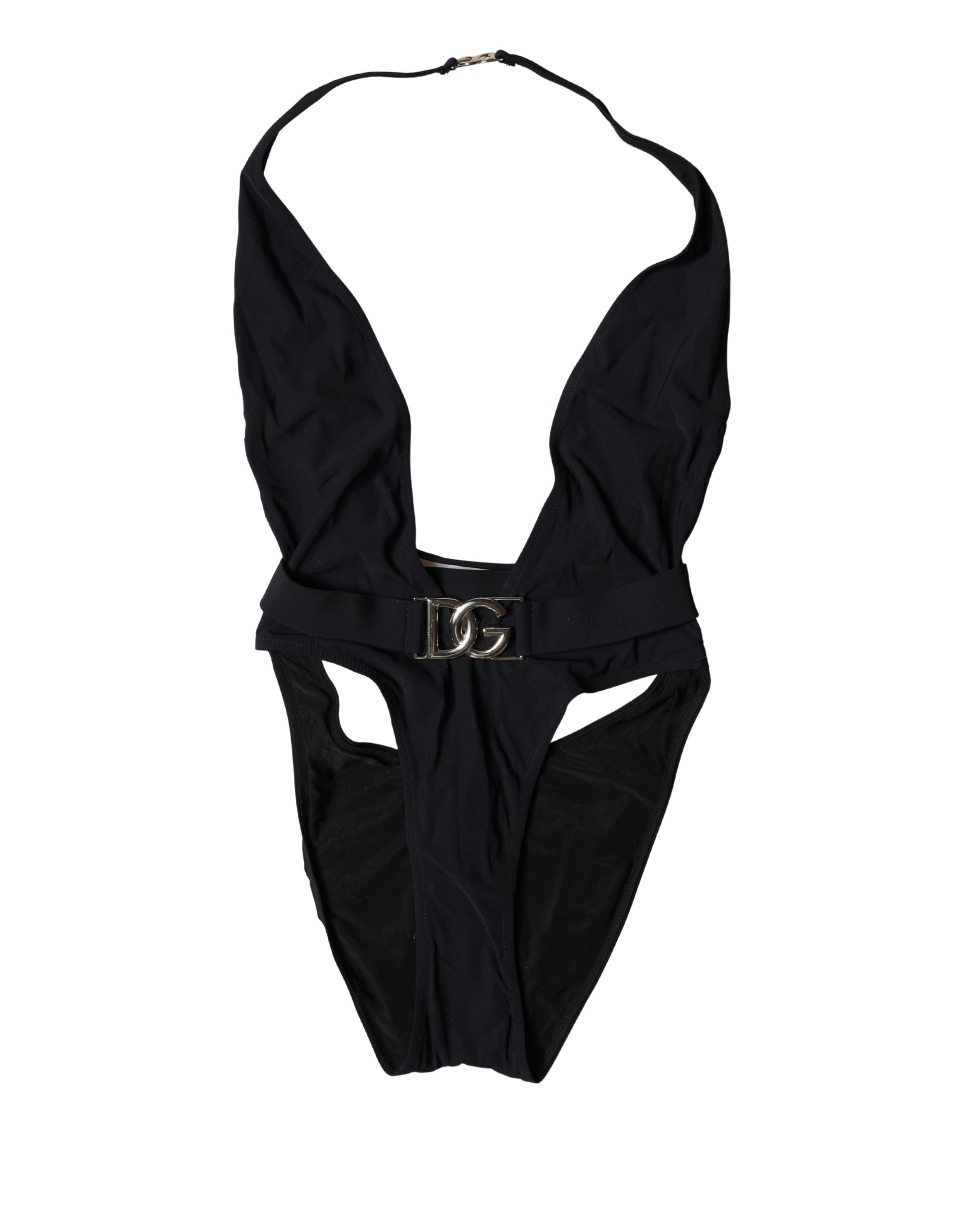 Dolce & Gabbana Black DG Nylon One-Piece Swimsuit Swimwear - Image 2