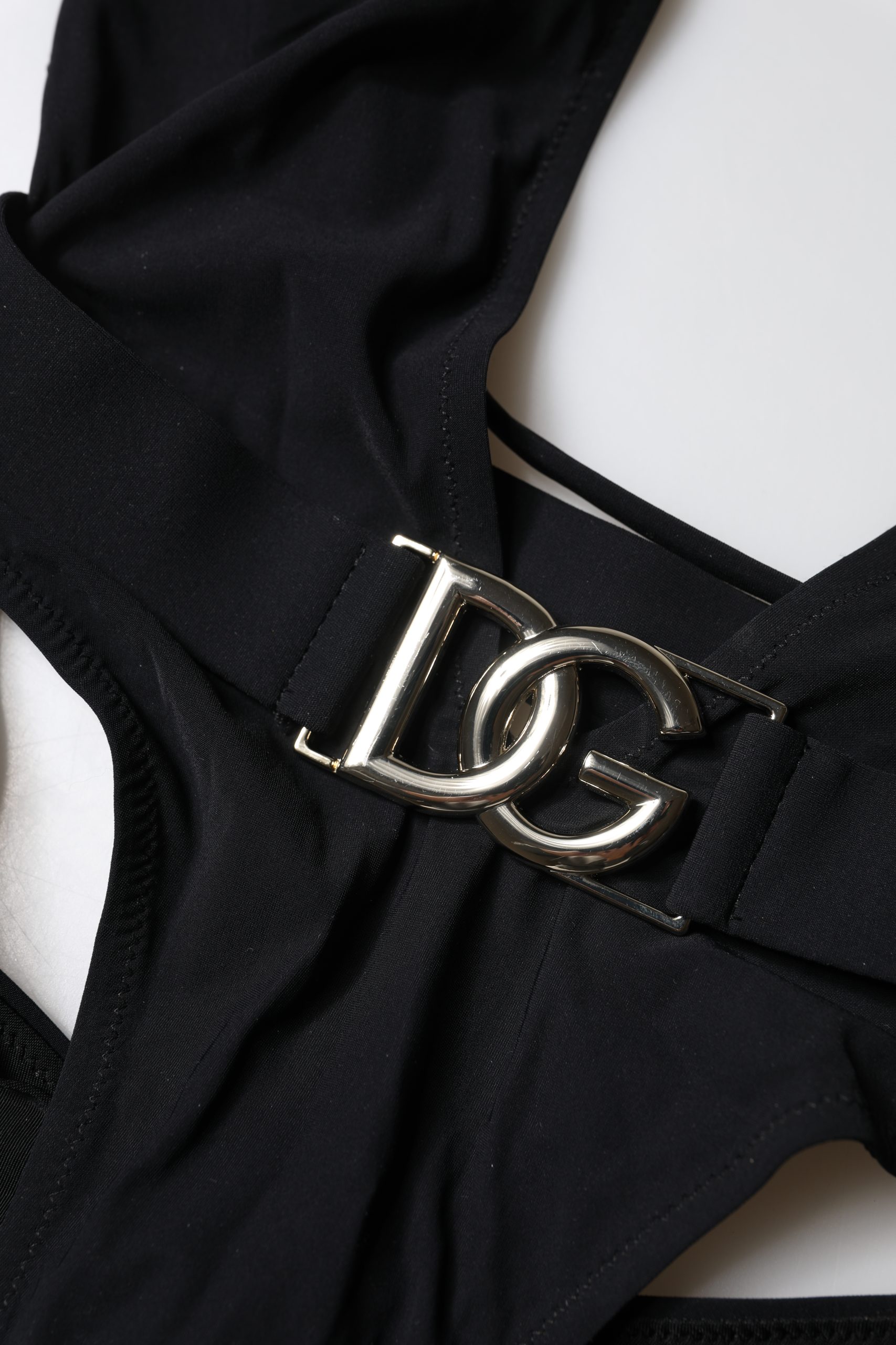 Dolce & Gabbana Black DG Nylon One-Piece Swimsuit Swimwear - Image 3