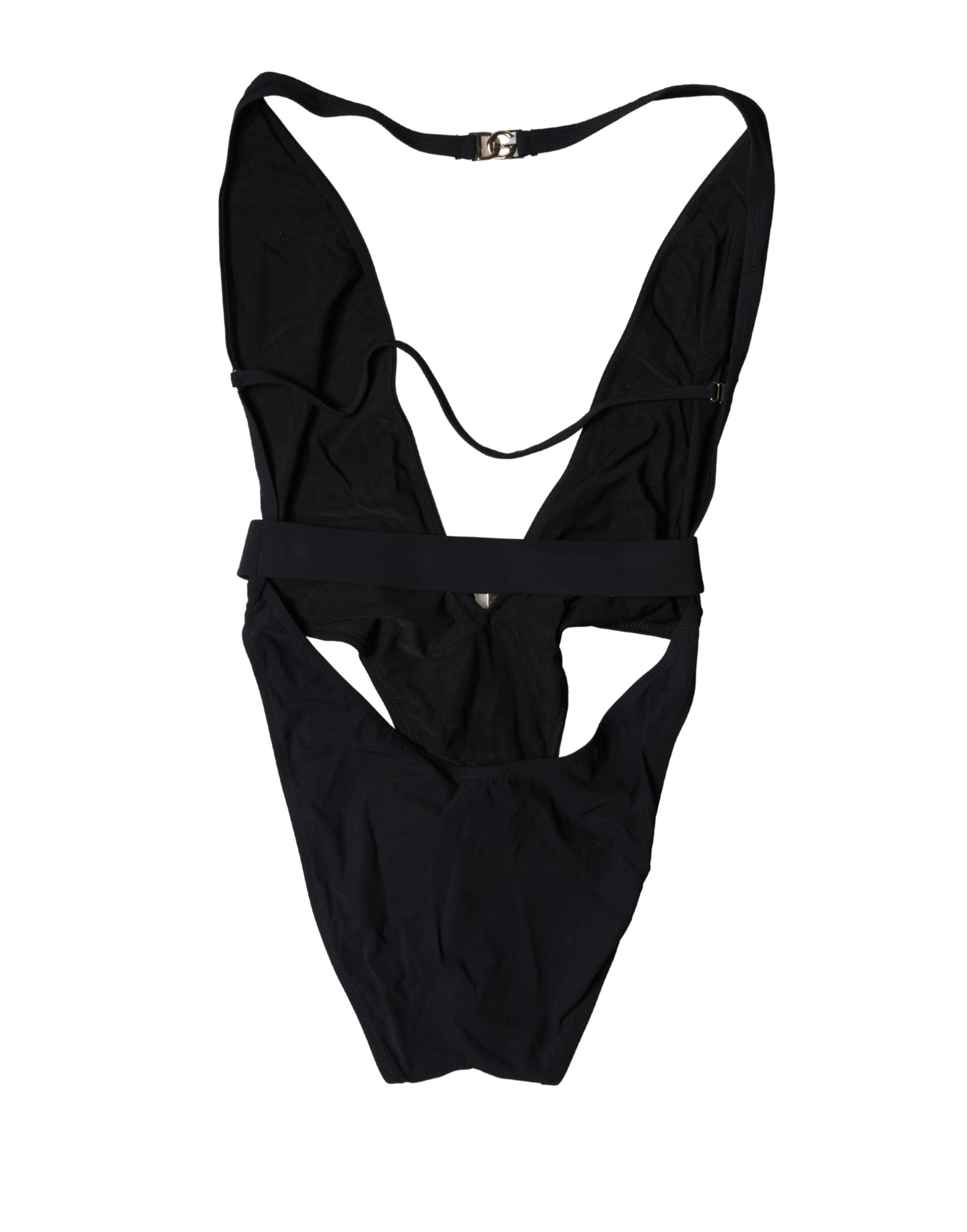 Dolce & Gabbana Black DG Nylon One-Piece Swimsuit Swimwear - Image 4